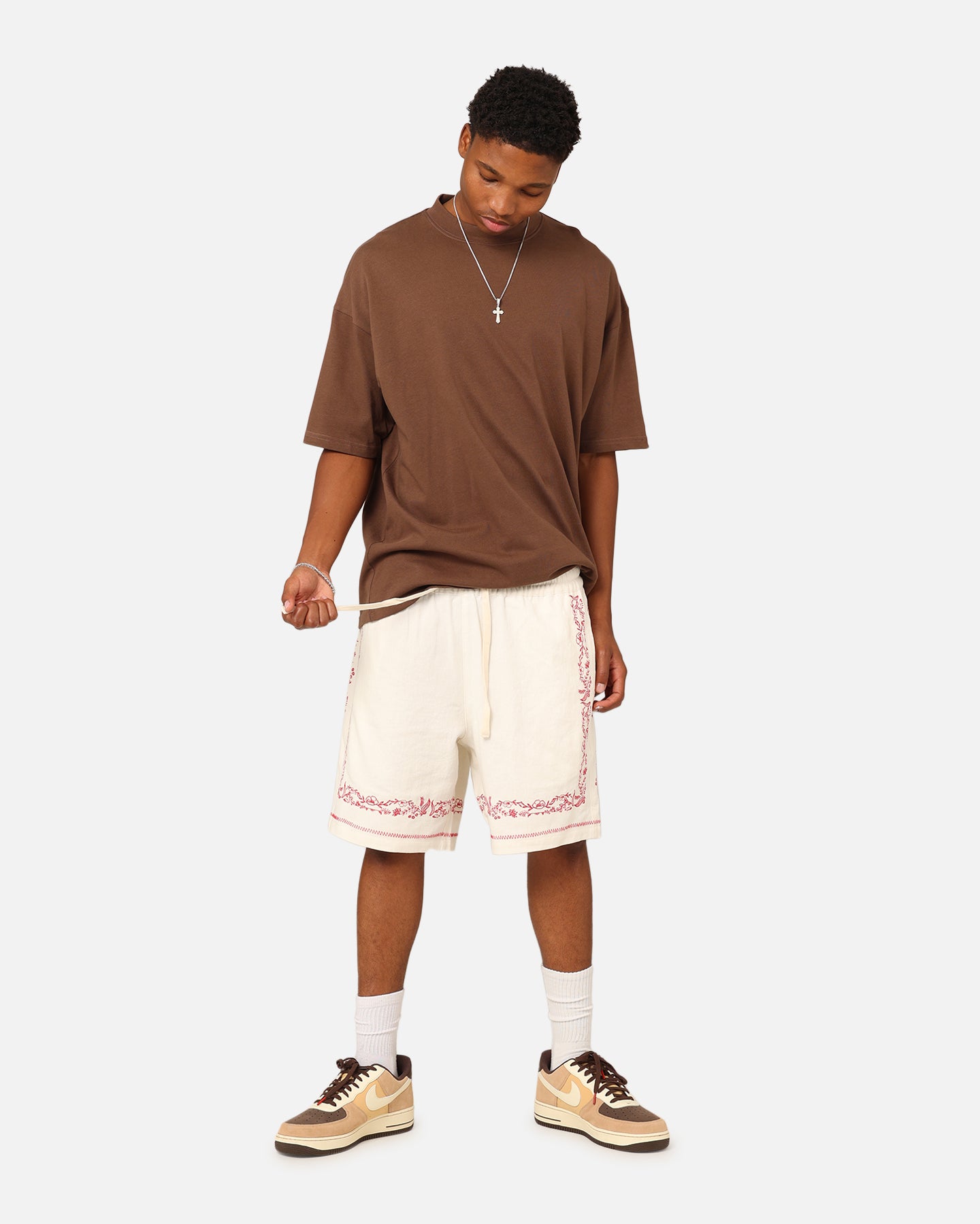 404 Frontier Linen Blend Shorts for Men - Comfortable Casual Summer Shorts in Off White - Perfect for Beach, Vacation and Outdoor Activities