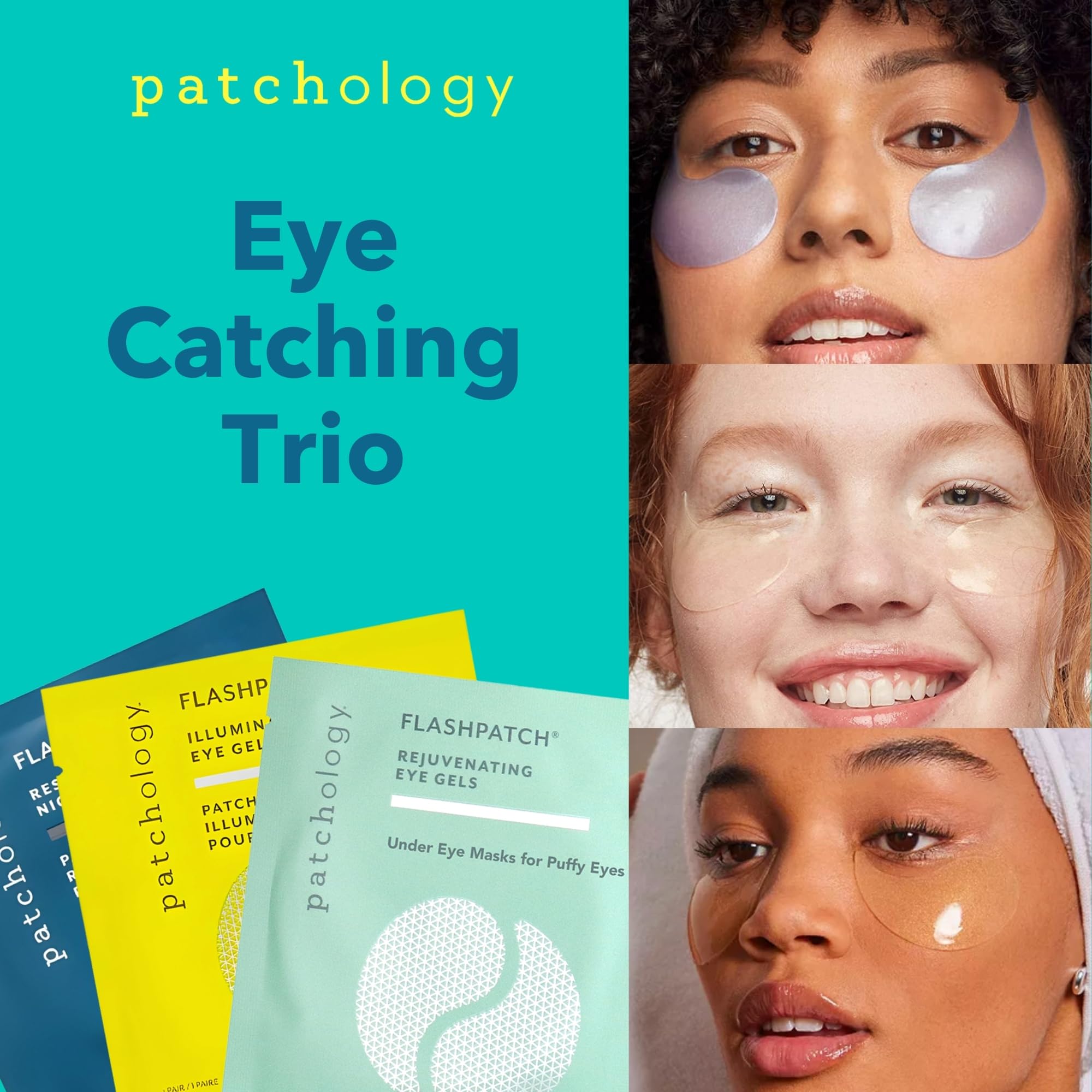 Patchology All Eyes On You Under Eye Mask - Retinol, Collagen & Green Tea Infused Eye Gels for Dark Circles, Puffiness & Wrinkles - Hydrating Under Eye Patches for Night Use, Travel & Beauty Routine - Reduce Puffy Eyes & Refresh Tired Eyes (6 Pairs) - Perfect for Skincare Routine, Spa Days & On-the-Go Self Care