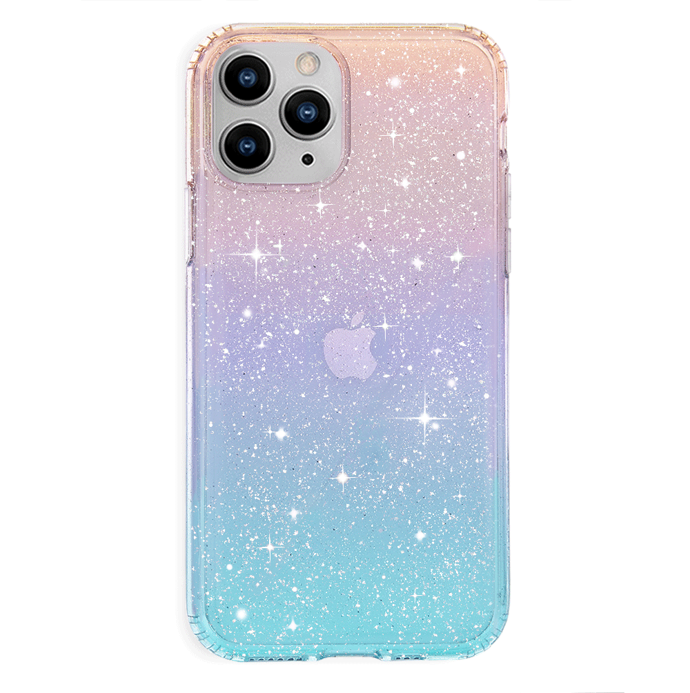 Ombre Stardust Glitter iPhone Case - Sparkling Protective Cover for iPhone 13/14/15 - Trendy Fashion Accessory for Women & Girls - Perfect for Parties, Daily Use & Gift Giving