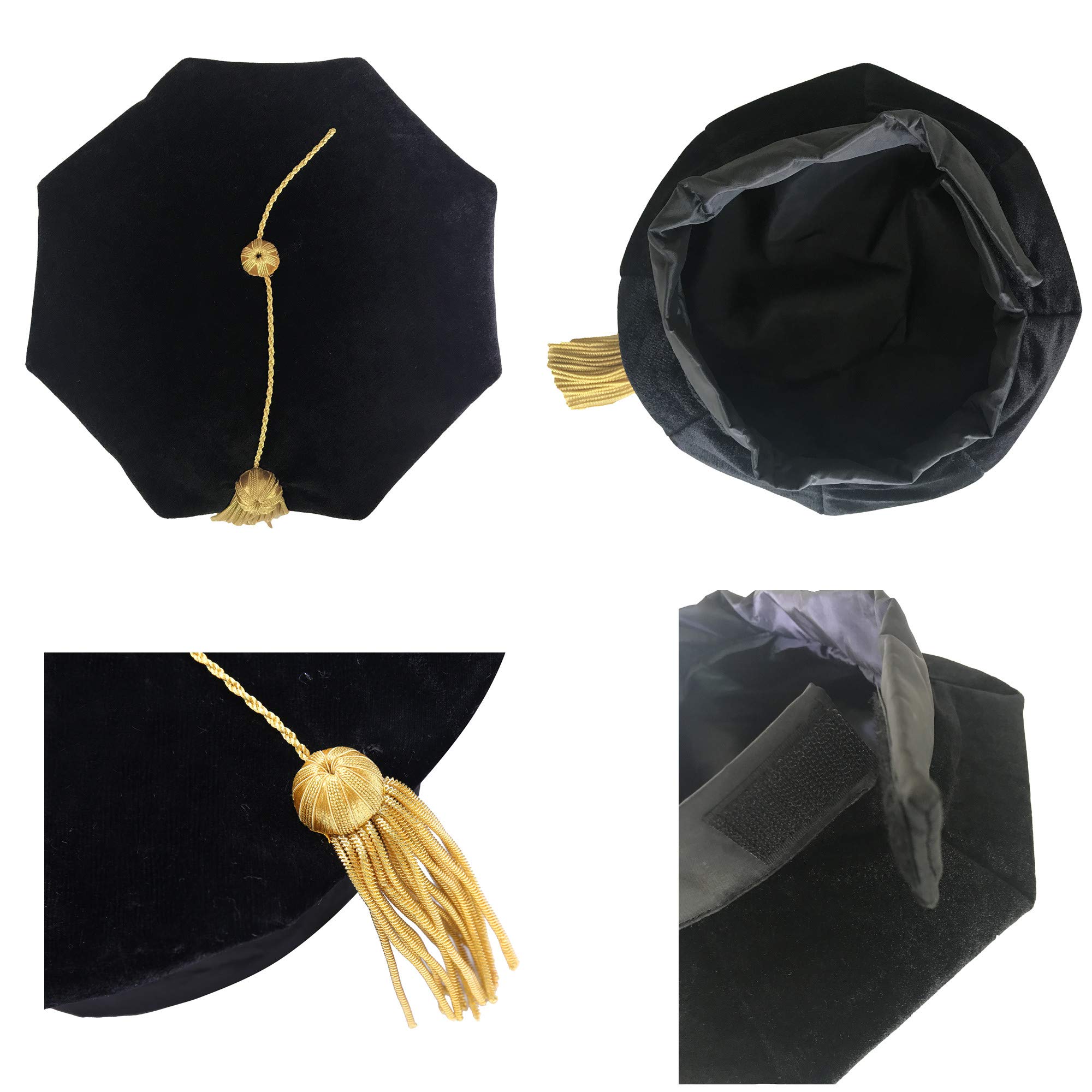 Premium Unisex Graduation Gown Set with Hood & Tam - 8-Piece Commencement Attire for High School & College Ceremonies - Perfect for Graduation Photos & Academic Events