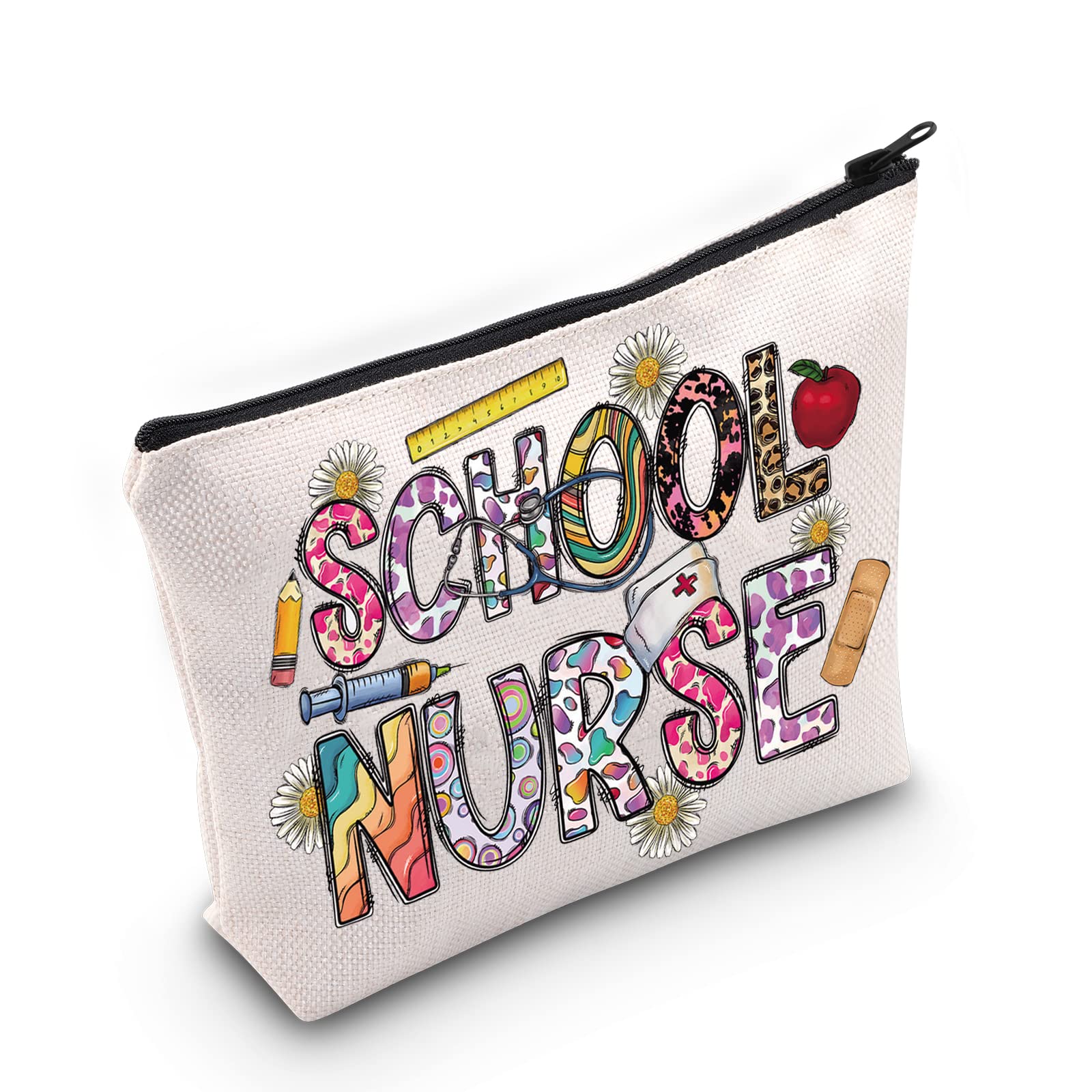 LEVLO Nurse Cosmetic Bag - Waterproof Makeup Pouch for Nurses, Graduation Gift, Travel Toiletry Organizer - Perfect for Nursing School, Hospital Shifts & On-the-Go Professionals