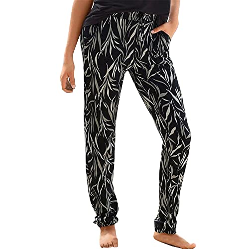 Boho Beach Trousers for Women - High Waist Printed Pants with Pockets | Casual Long Pants for Summer, Travel & Vacation Outfits