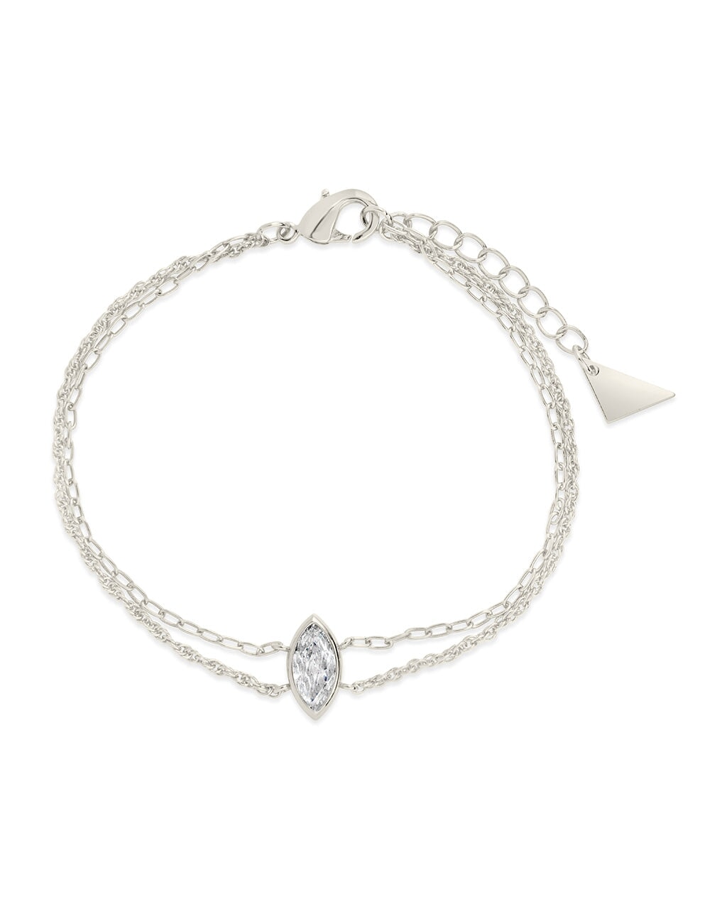 Karlie CZ & Layered Chain Bracelet for Women - Elegant Cubic Zirconia & Gold Plated Fashion Jewelry - Perfect for Parties, Weddings, and Everyday Wear