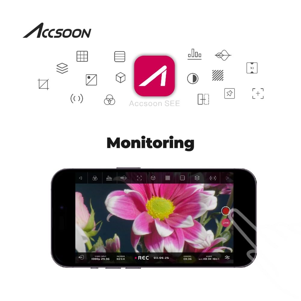**Accsoon SeeMo Pro HD Video Converter - SDI/HDMI to iOS 12.0+ (1080p 60fps) for Live Monitoring, Recording & Streaming via Lightning/USB-C – Perfect for Filmmaking, Live Streaming & Video Production**