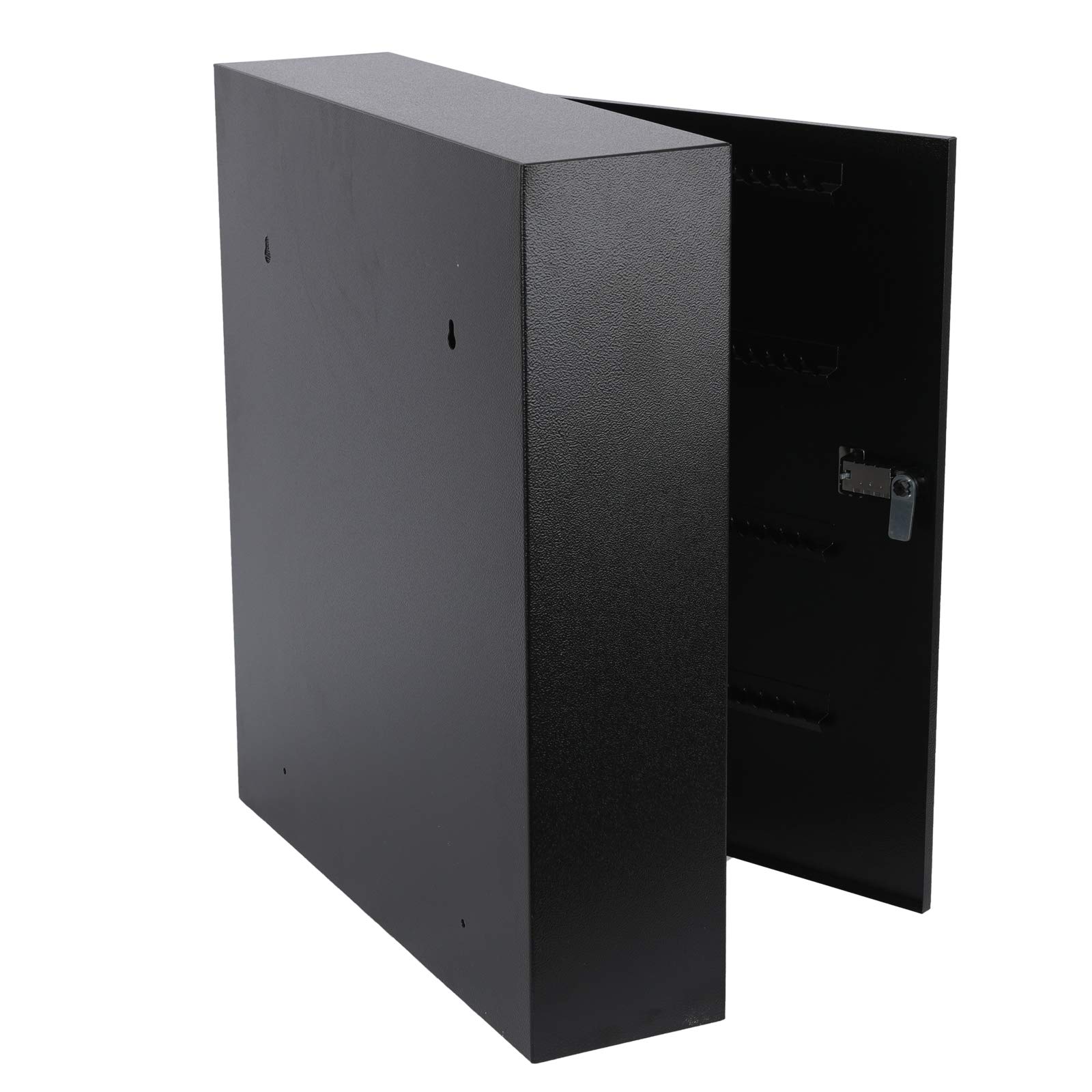 KYODOLED Key Cabinet Lock Box with Combination Code - Wall Mount Key Storage Safe with Hooks & Labels (Black, Holds 200 Keys) - Perfect for Home, Office, Airbnb & Property Management Security