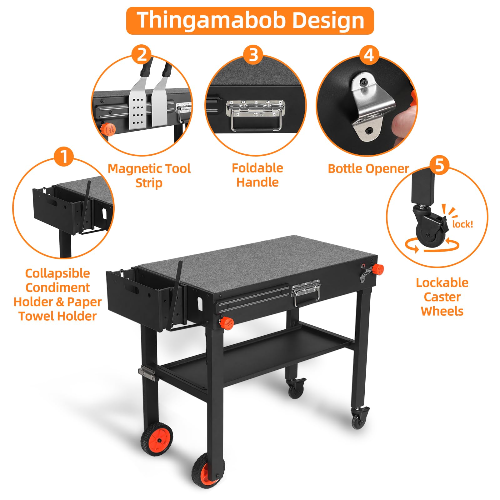 Portable Outdoor Grill Table - Blackstone Griddle Stand for 22
