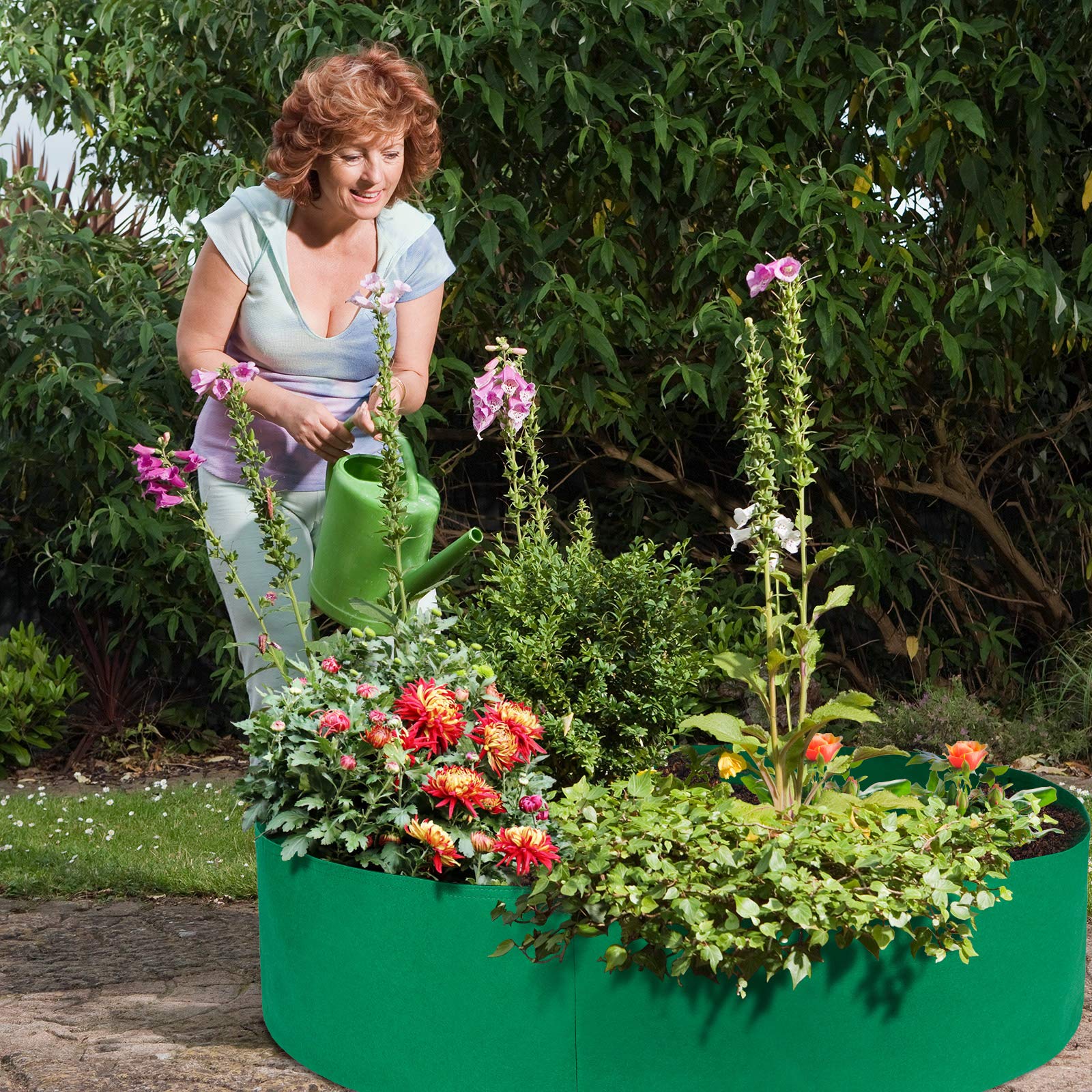 100 Gallon Fabric Garden Bed - Breathable Planting Containers & Grow Bags for Plants, Flowers, Vegetables | Perfect for Raised Beds, Urban Gardening & Outdoor Planting