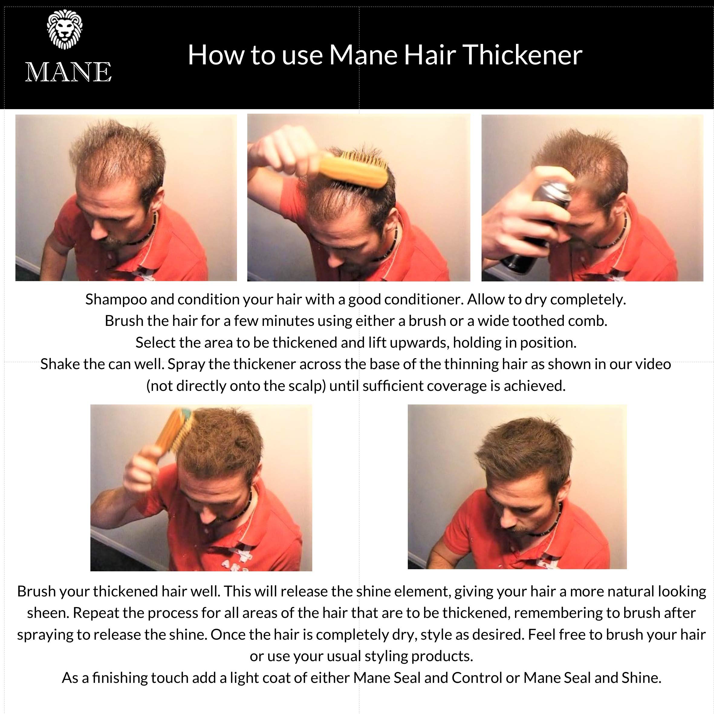 **Mane Hair Thickening Spray for Thinning Hair - Light Brown (6-Pack) | Volumizing & Root Concealer | Salon-Quality Hair Growth Treatment for Women & Men - Perfect for Daily Styling & Special Occasions**