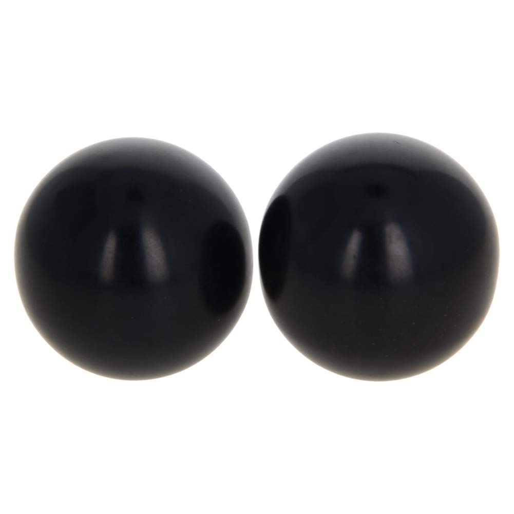 2Pcs Black Bakelite Thermoset Ball Knob - M10 Female Thread, 35mm Diameter Smooth Spherical Handle for Lawn Mowers & Exercise Equipment - Durable, No-Twist Design for Easy Grip and Control