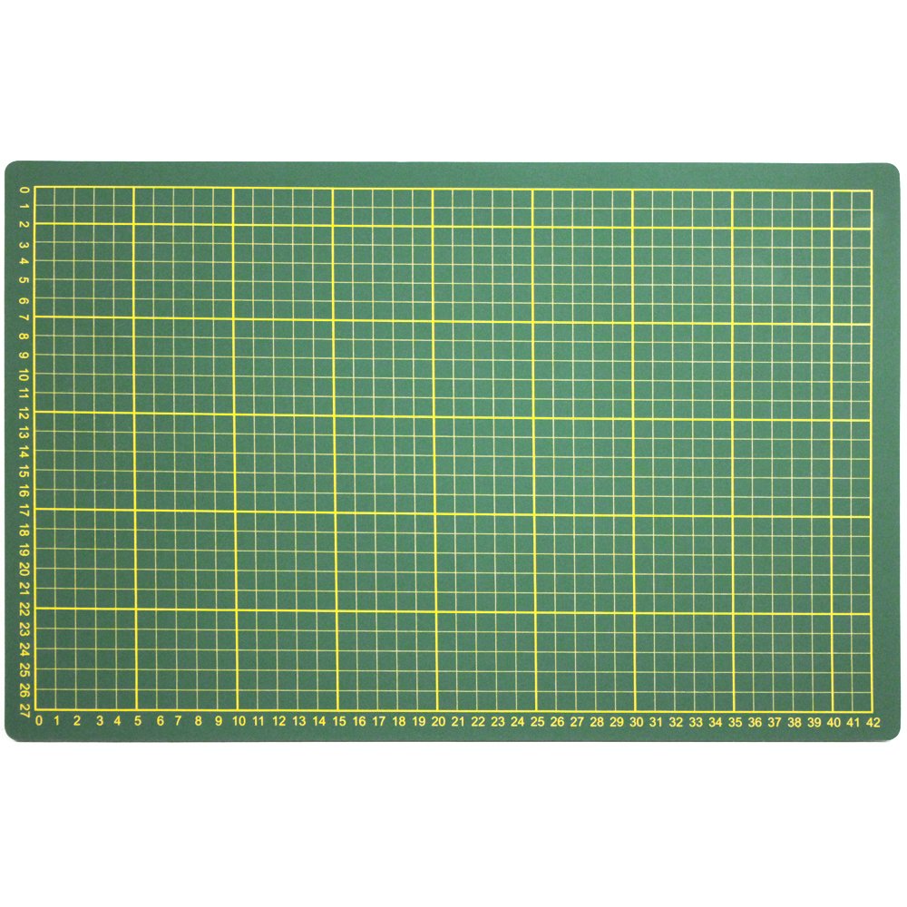 Self Healing Cutting Mat Double Sided Green 18x12 Inch - Perfect for DIY Crafts, Sewing, Quilting & Engineering Projects - Durable Work Surface for Scrapbooking, Vinyl Cutting & Model Building