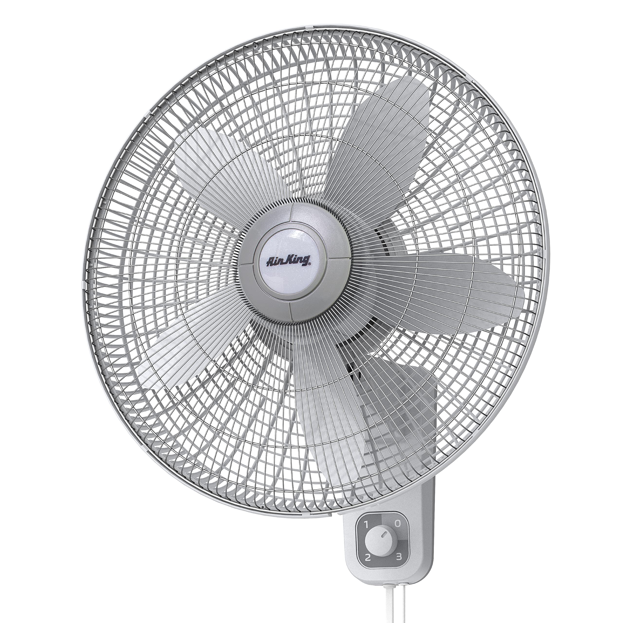 Air King 9018 18-Inch Commercial Grade White Oscillating Wall Mount Fan - Perfect for Restaurants, Warehouses & Home Cooling