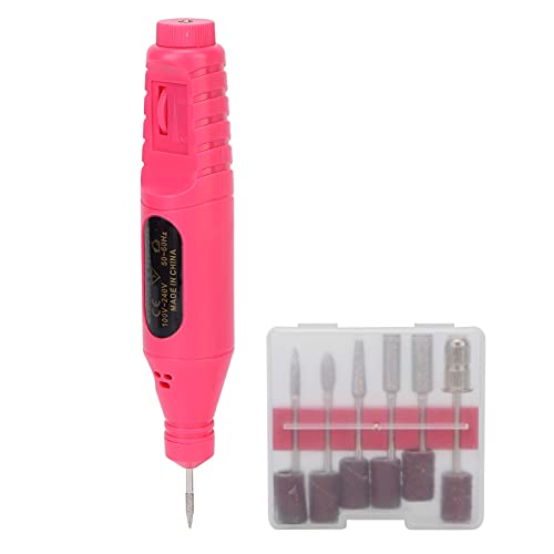 Low Noise Electric Nail Drill Machine - Adjustable Speed Professional Nail File Set with Matte Surface, Stable & Durable for Home & Salon Use (Rose Red) | Perfect for Manicures, Pedicures & Nail Art