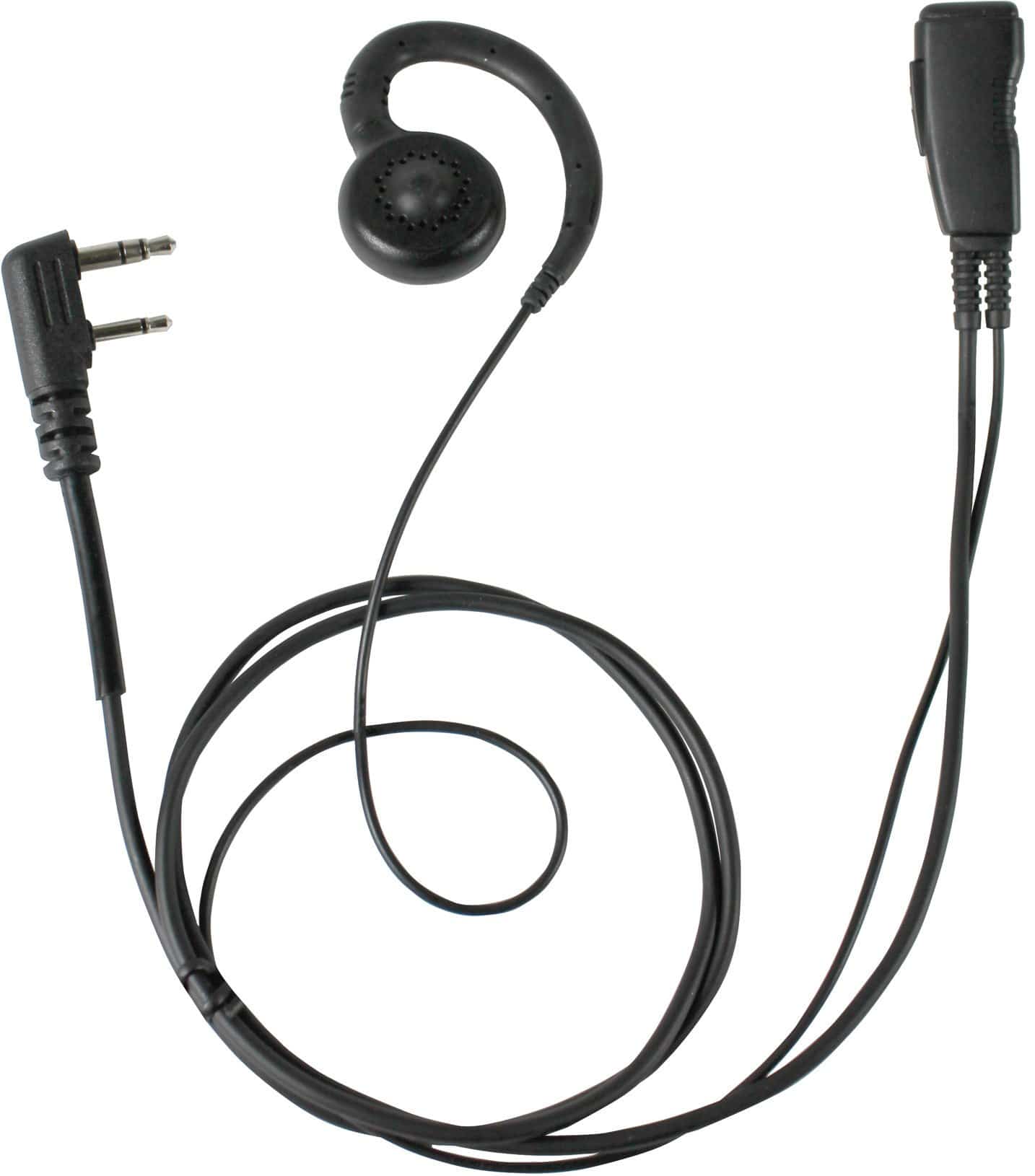 Pryme LMC 1GH22S Adjustable G Hook PTT Lapel Microphone for Vertex Radios - Lightweight Headset for Clear Communication in Security, Construction & Outdoor Activities