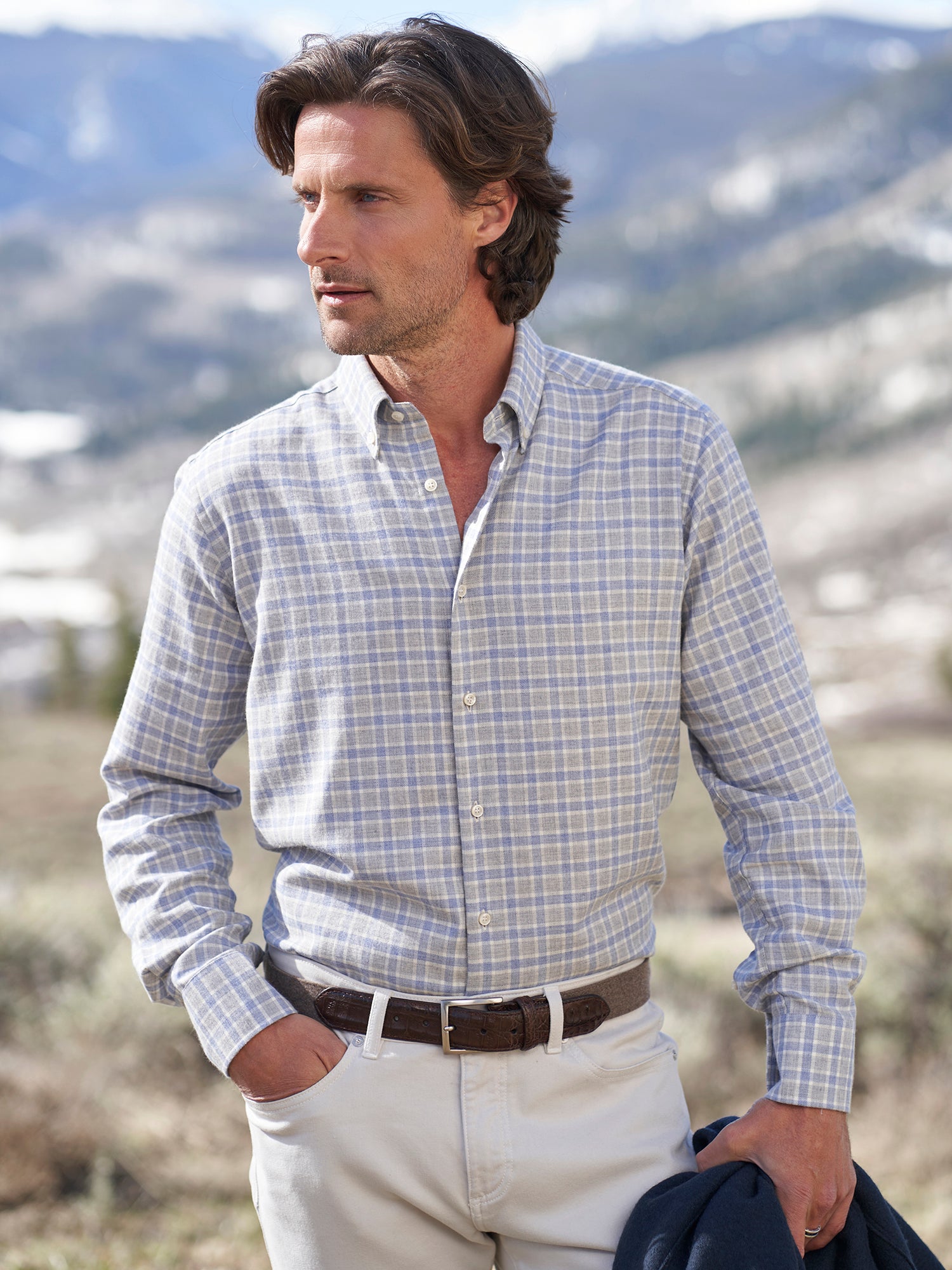 Plaid Shirt 701 0165 - Stylish Casual Flannel Button-Up for Men & Women | Perfect for Outdoor Adventures, Fall Layering & Everyday Wear