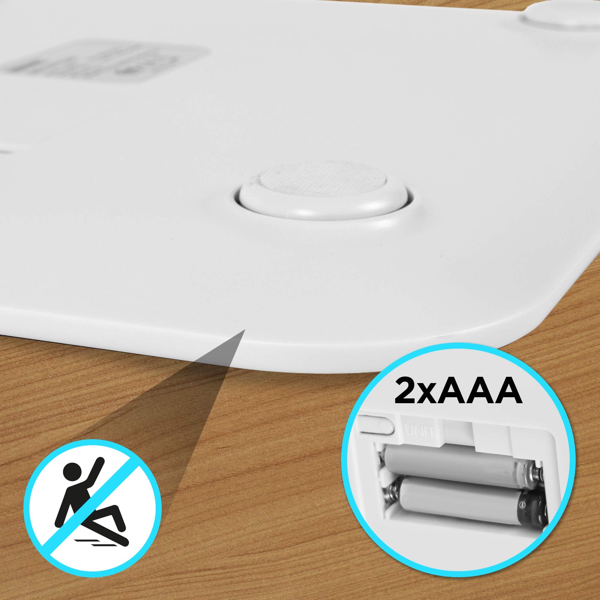 Duronic BS603 Digital Bathroom Scale - Accurate Body Weight Measurement in kg/lbs/stones, Silver Glass Design with Purple Backlight, Step-On Technology, High Precision Sensors (180kg Capacity) - Perfect for Home Gym, Fitness Tracking & Health Monitoring