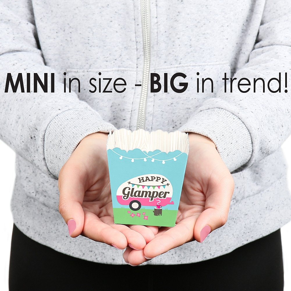 Glamping Party Favor Boxes - Set of 12 for Camping & Birthday Treats