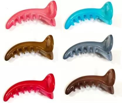 6 Pcs Banana Hair Clips for Women & Girls - Small Hair Clutch Butterfly Clips for Daily Styling - Perfect for School, Work, and Casual Outfits