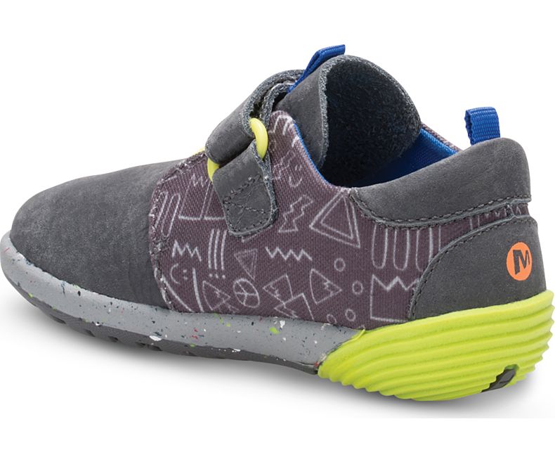 Merrell Grey Bare Steps Baby & Toddler Sneakers - Lightweight & Comfortable Walking Shoes for Kids - Perfect for Outdoor Play & Everyday Adventures