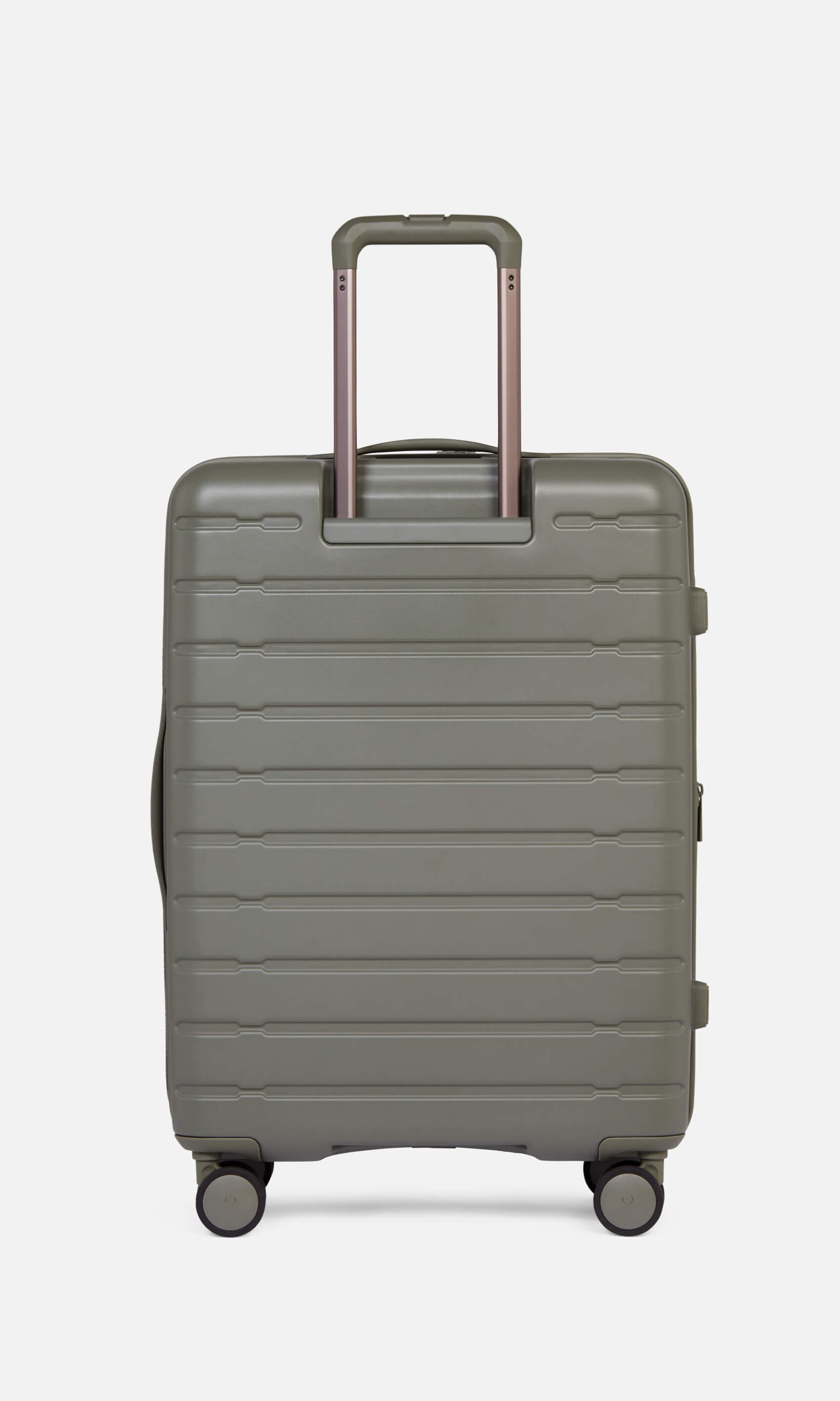 Stamford 2.0 Medium Checked Luggage Suitcase - Durable Field Green Spinner Bag for Travel | Perfect for Airlines, Business Trips & Family Vacations
