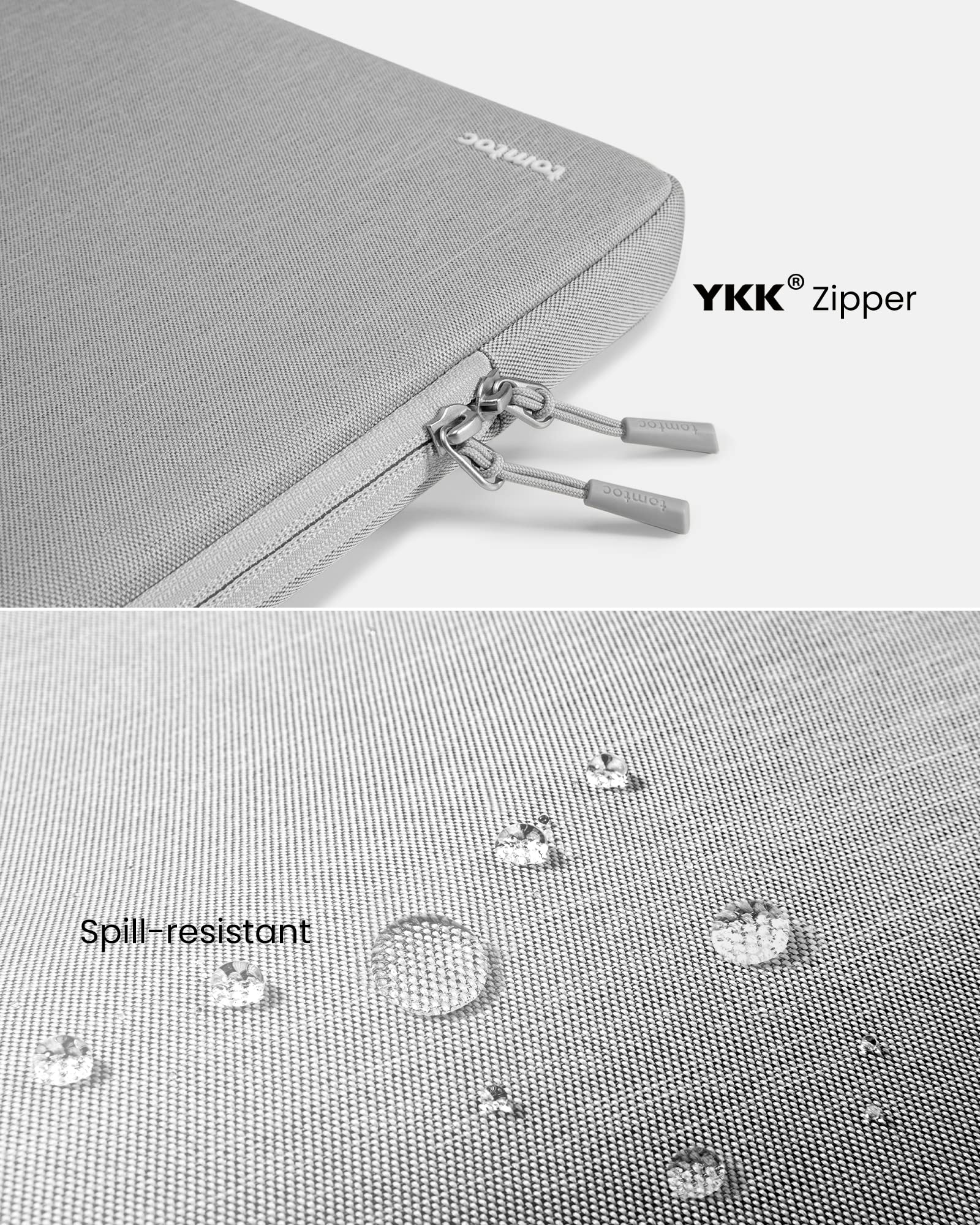 tomtoc 360 Protective Laptop Sleeve for 13-inch MacBook Air M4/M3/M2/M1 & MacBook Pro M2/M1 (2025-2018 Models A3240 A3113 A2681 A2337) - Water-Resistant Shockproof MacBook Case with Accessory Pouch - Perfect for Travel, Work, and School