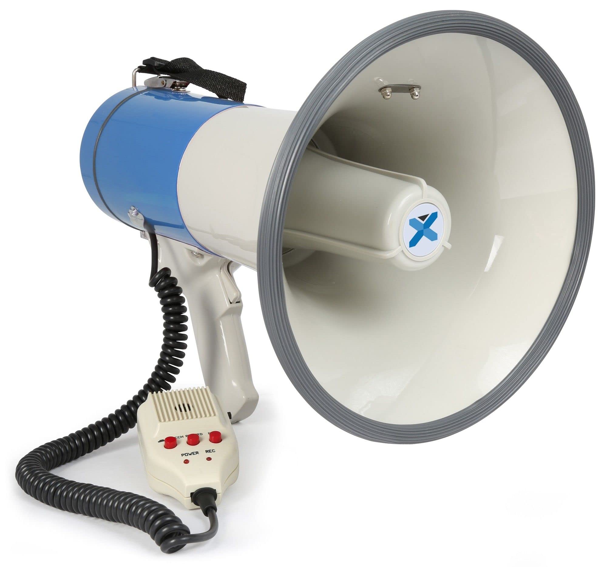 VONYX MEG060 Portable Megaphone with Microphone - 60W Bullhorn Loud Hailer with Siren, Volume Control & USB Charging - Perfect for Public Announcements, Outdoor Events, Sports Games and Emergency Situations