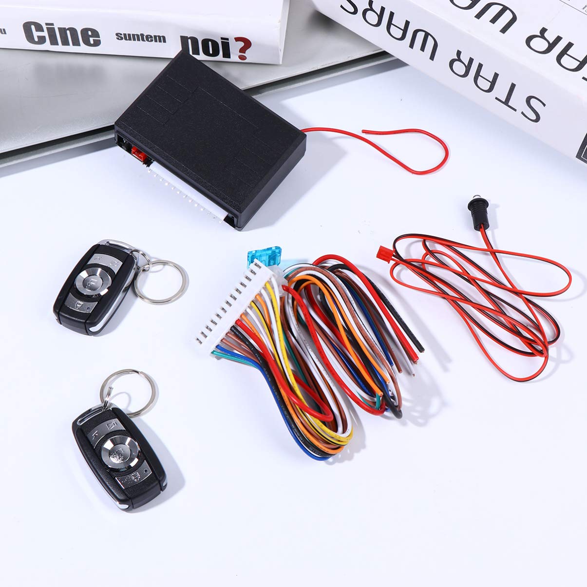 Universal Car Remote Starter & Keyless Entry System - Vehicle Door Lock Kit with Alarm | Remote Start, Lock/Unlock, Security for Cars, Trucks & SUVs | Perfect for Cold Mornings & Secure Parking
