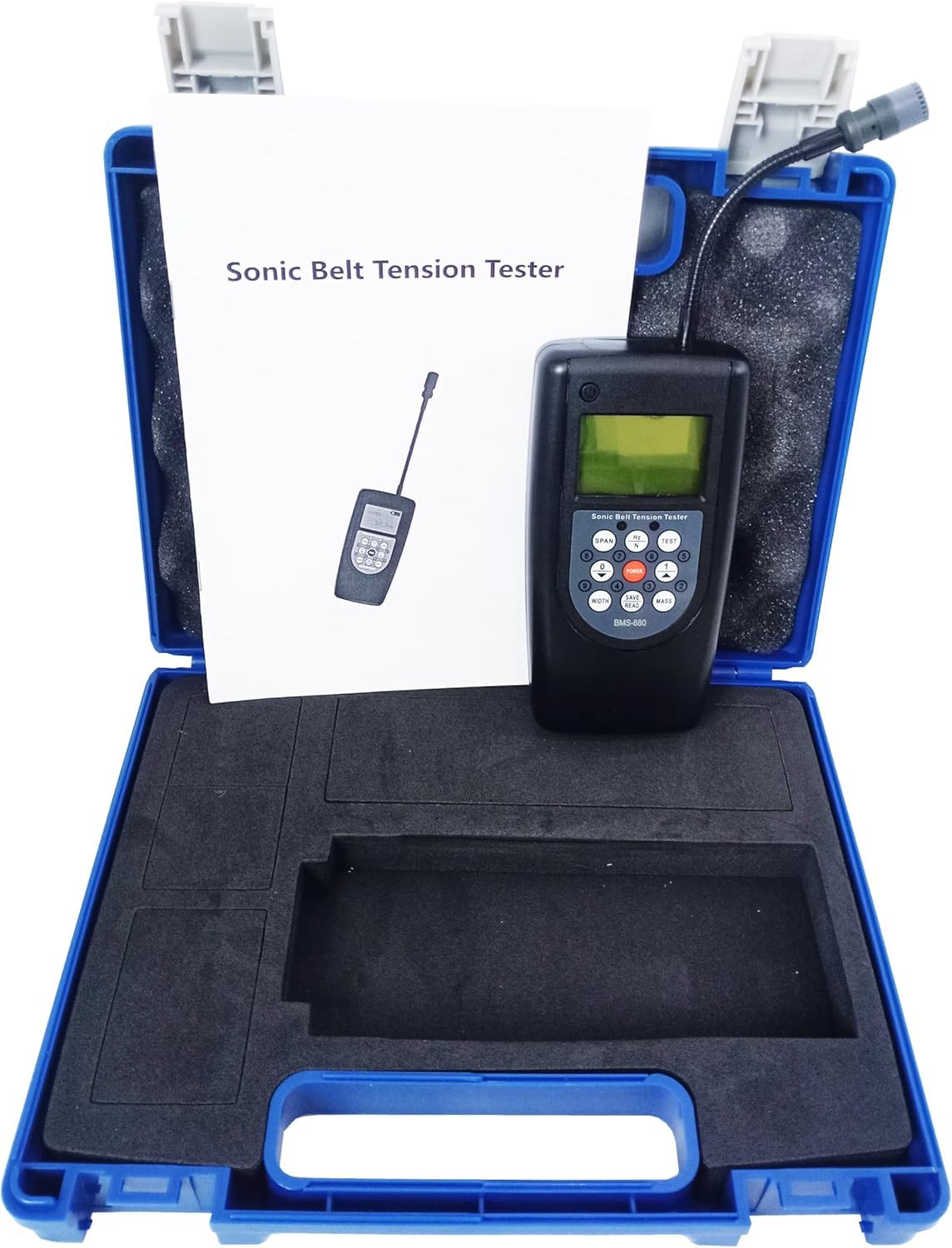 Professional Sonic Belt Tension Meter - Digital Acoustic Tensionmeter with 10Hz-680Hz Range & 20 Data Storage - Measure Transmission Belt Vibration Frequency - Ideal for Industrial Maintenance, Automotive Repair, and Conveyor Belt Systems
