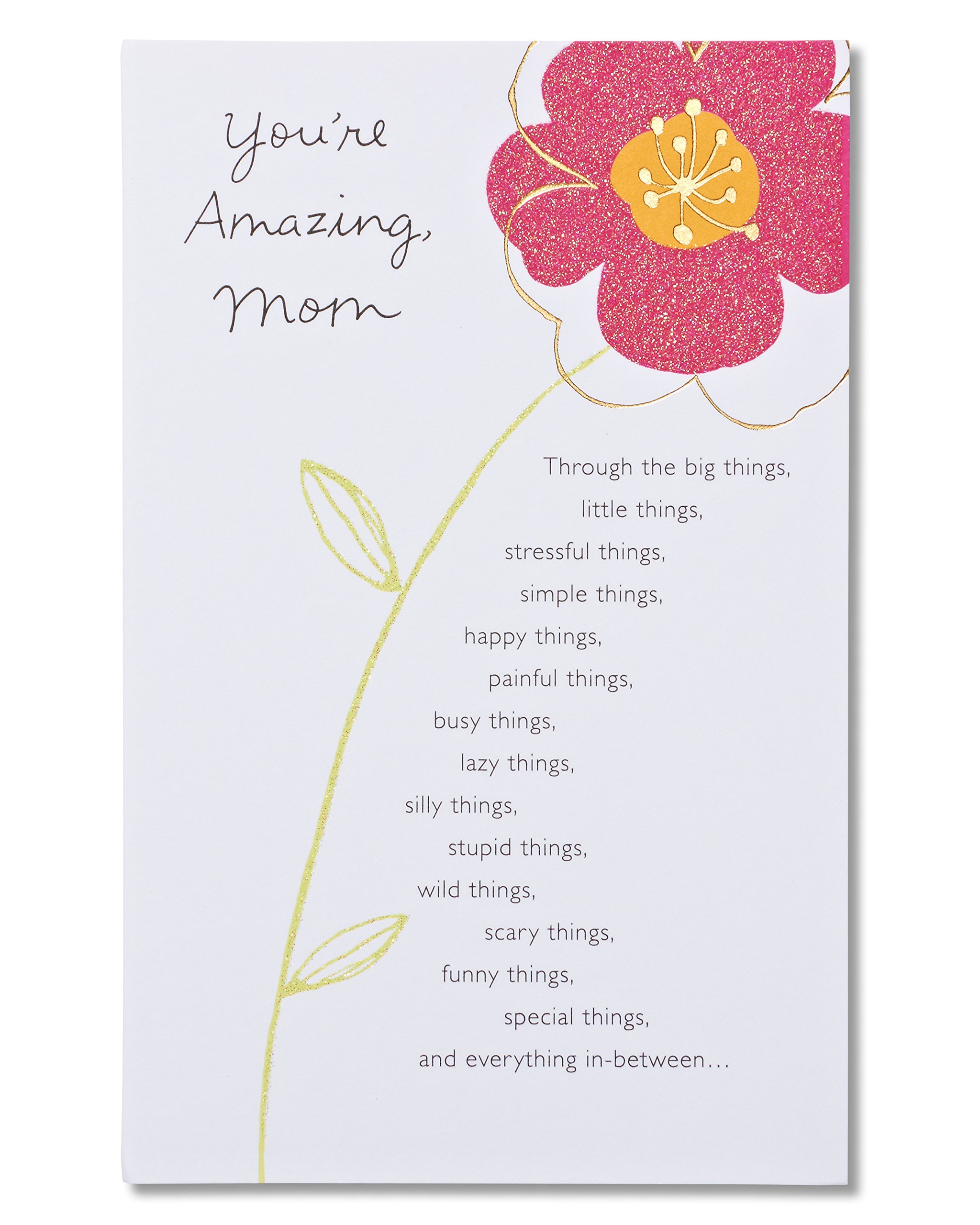American Greetings Birthday Card for Mom - Floral Design 'You're Amazing' - Perfect for Mother's Day, Birthday Gifts & Special Occasions