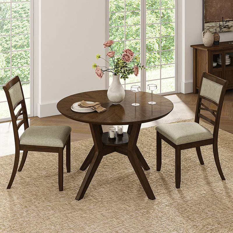 Emilio Classic Dining Chairs Set of 2 - Solid Wood Legs, Modern Kitchen & Dining Room Furniture for Home Decor
