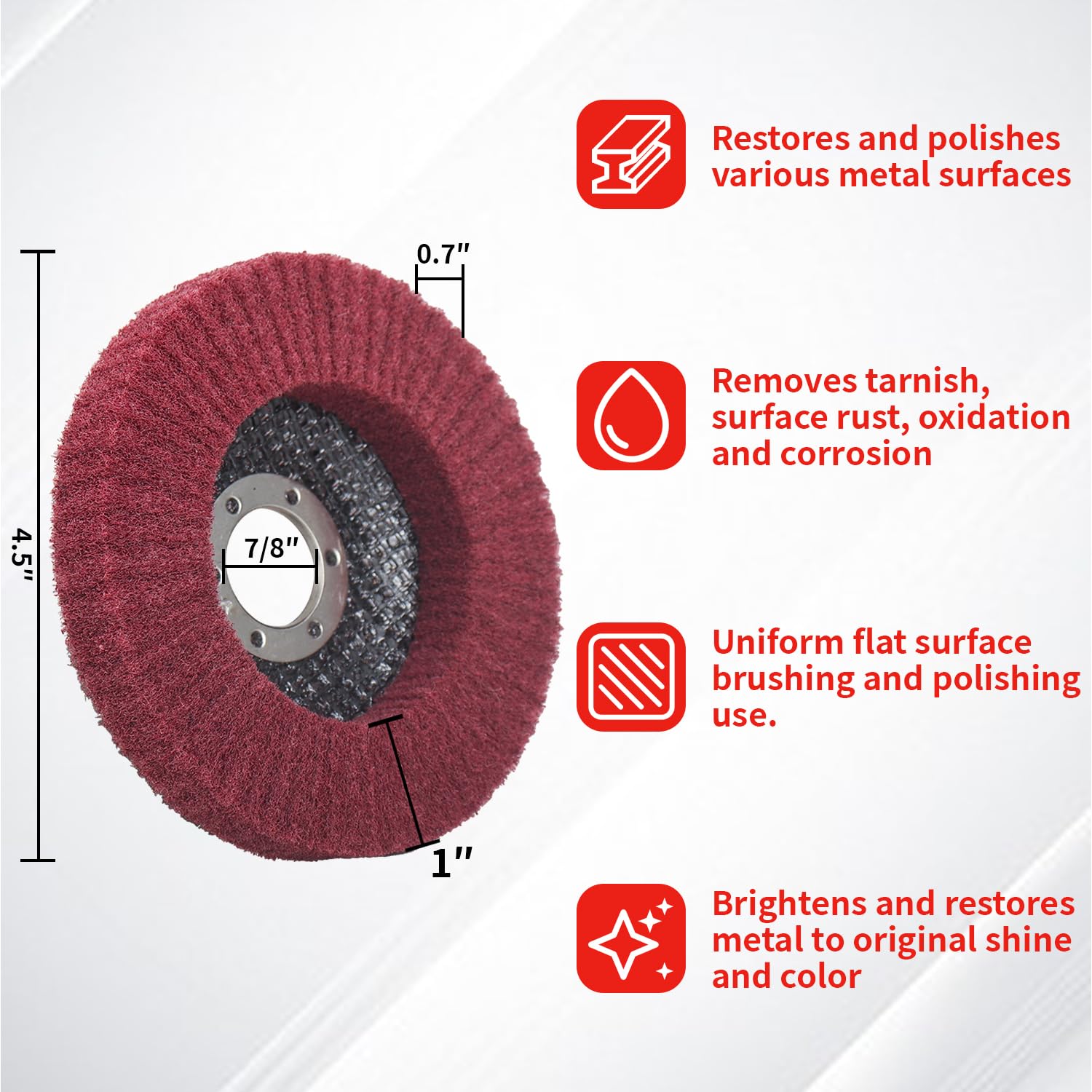 4PCS 4-1/2 Inch Flap Discs for Angle Grinder - 240/320 Grit Surface Conditioning Discs for Metal & Wood - Perfect for Grinding, Polishing, Paint & Rust Removal - Ideal for DIY Projects & Professional Metalworking