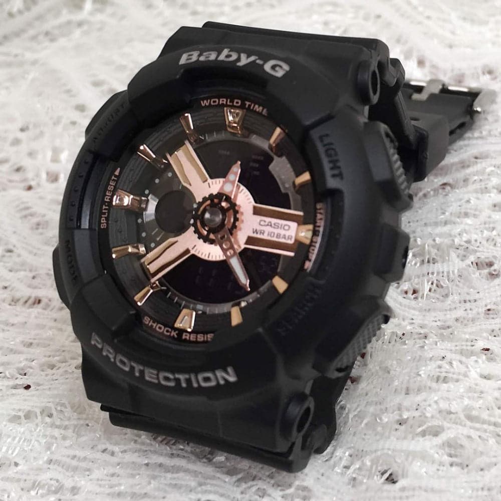 CASIO BABY-G BA-110RG-1ADR Women's Digital Sport Watch with Shock Resistance & LED Light - Perfect for Running, Swimming, and Outdoor Activities