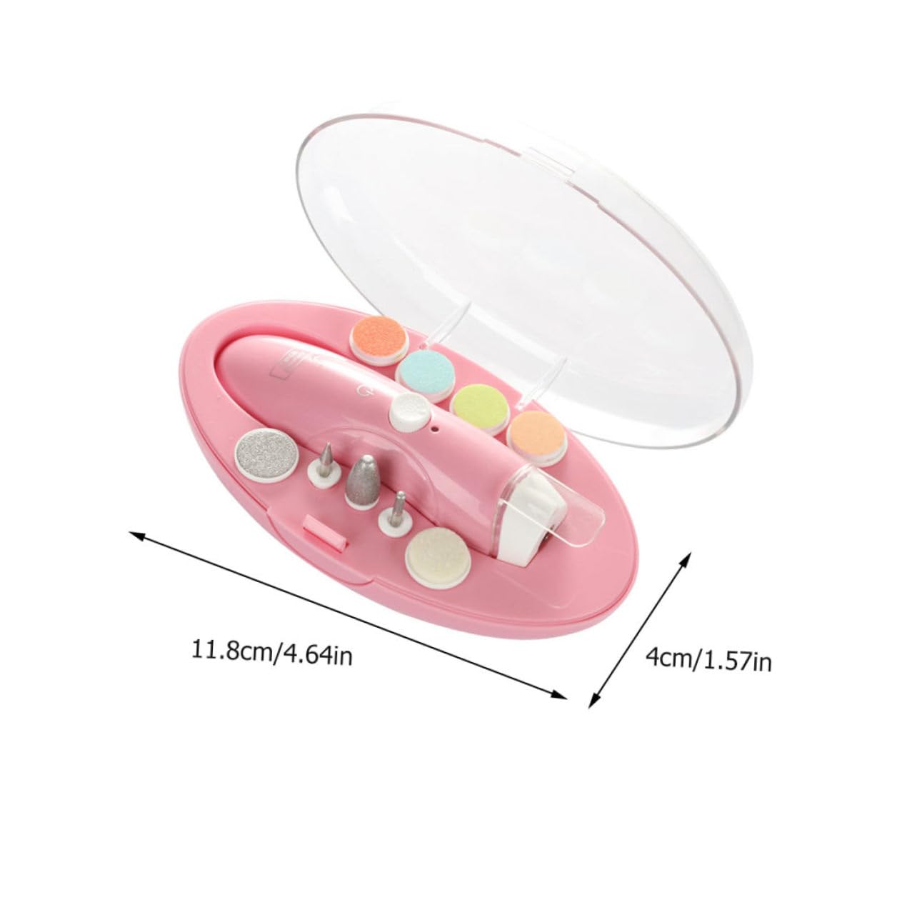 FRCOLOR 8 Sets Baby Nail Care Kit - Electric Nail Trimmer for Toddlers & Newborns, Safe Manicure Tools with Nail Polish - Perfect for Home Baby Care & Gentle Nail Grooming