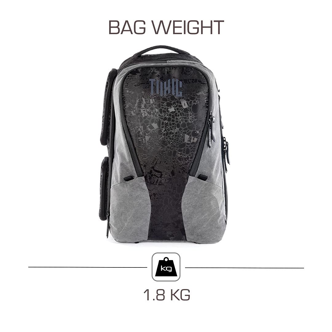 Toxic Valkyrie 25L Camera Backpack - Padded DSLR/SLR Bag with Smart Storage & Lumbar Support - Waterproof Onyx Black Photography Backpack for Travel, Hiking & Outdoor Shooting (VALKYRIE-ONYX-L)