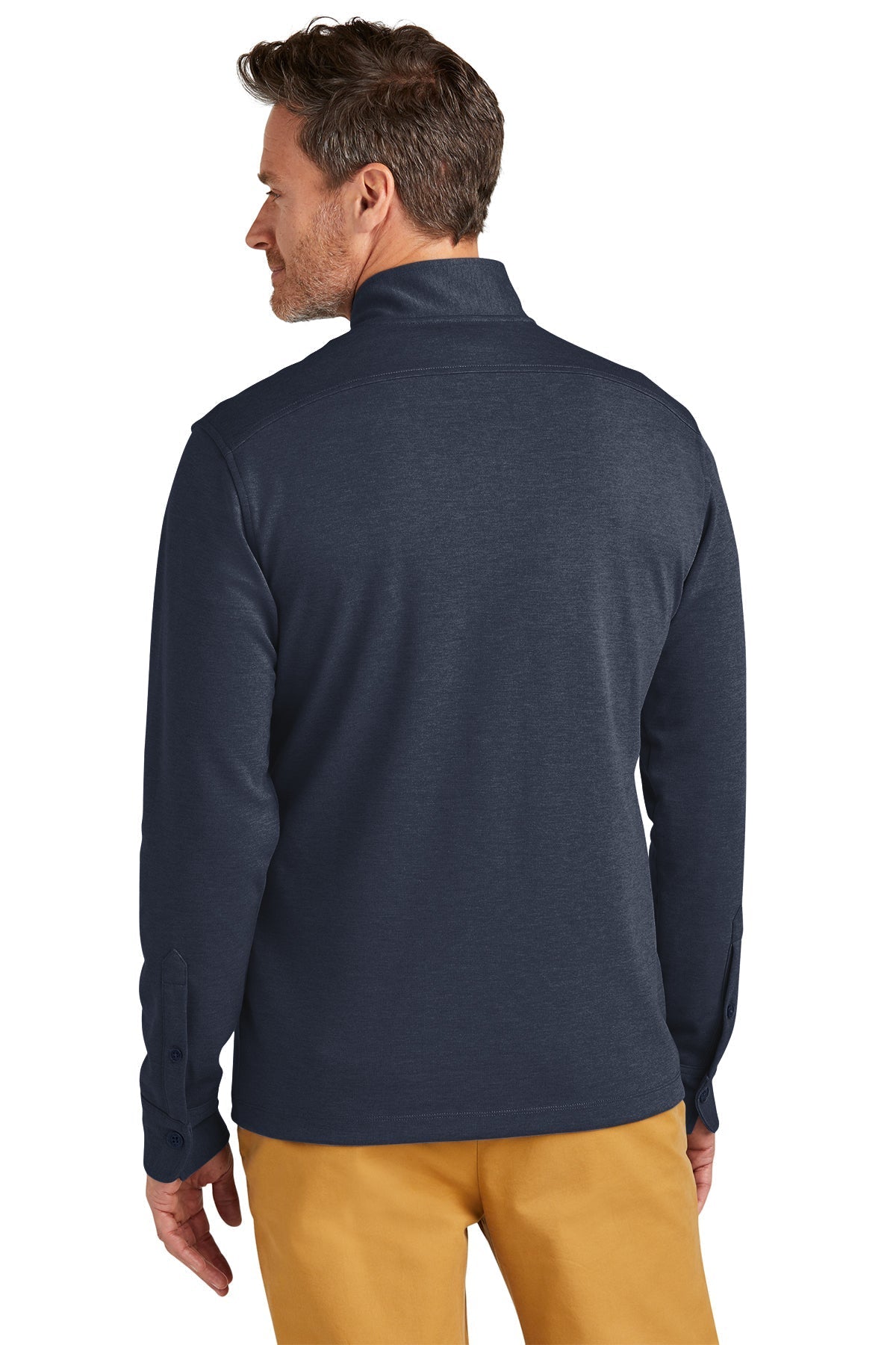 Brooks Brothers Stretch Navy Blazer Heather - Men's Slim Fit Half Button Sport Coat for Business & Casual Wear | Perfect for Office, Weddings & Special Occasions