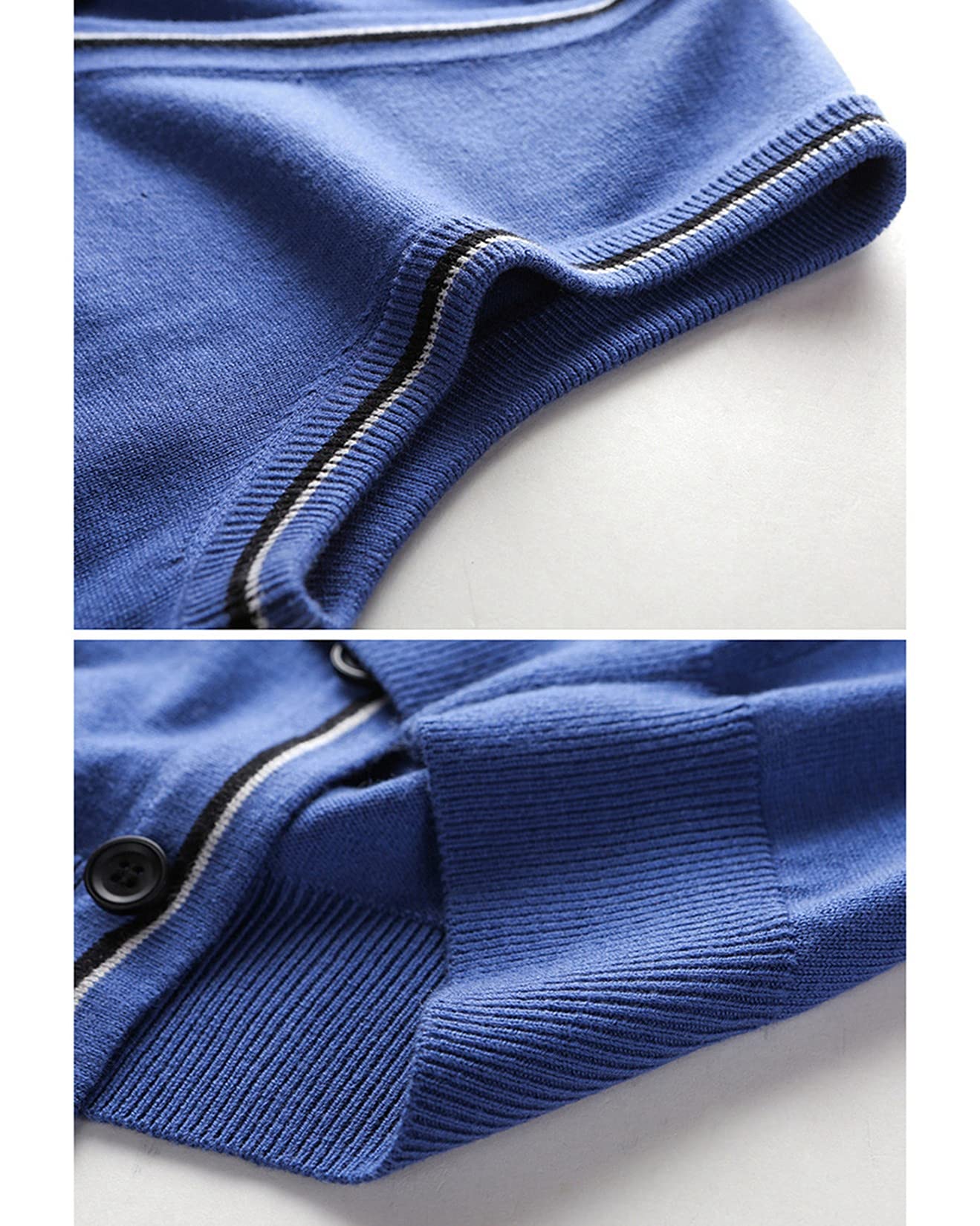 Dawwoti Men's Knitted Vest Cardigan - Sleeveless Button Front for Casual Wear