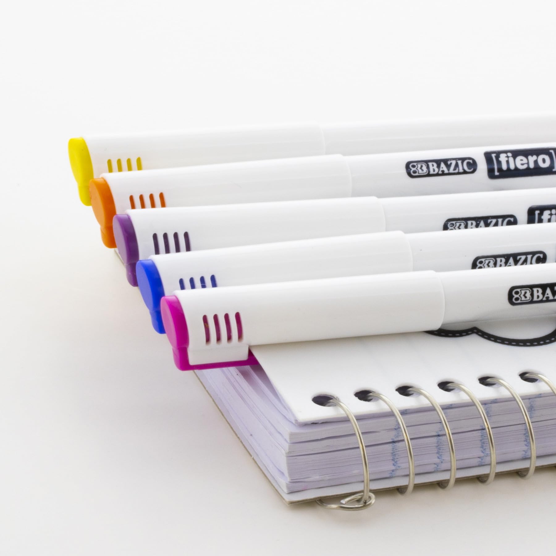 BAZIC Fiero 0.4mm Extra Fine Fiber Tip Pens - 24 Pack of 4 Red Fineliner Pens for Writing, Drawing & Graphic Design | Perfect for Office, School & Art Projects