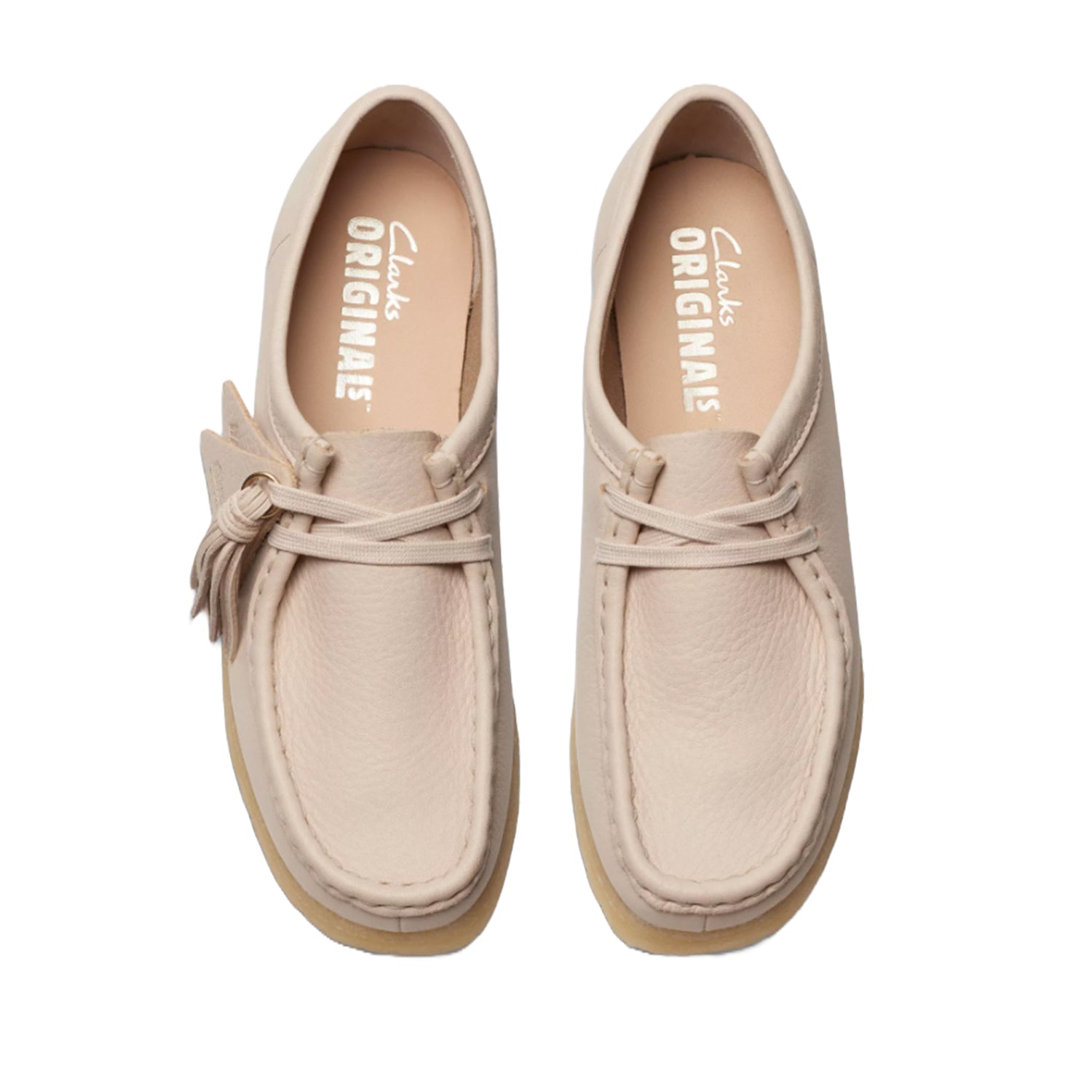 Clarks Women's Wallabee Suede Casual Shoes in Beige | Comfortable Slip-On Loafers for Everyday Wear | Perfect for Work, Travel & Relaxation