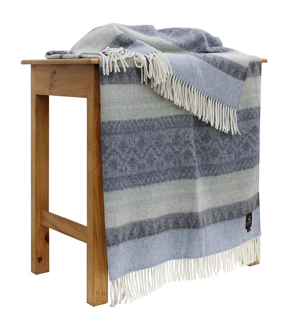 Premium Alpaca Wool Blanket Throw - Soft & Warm Cherokee Design - 72