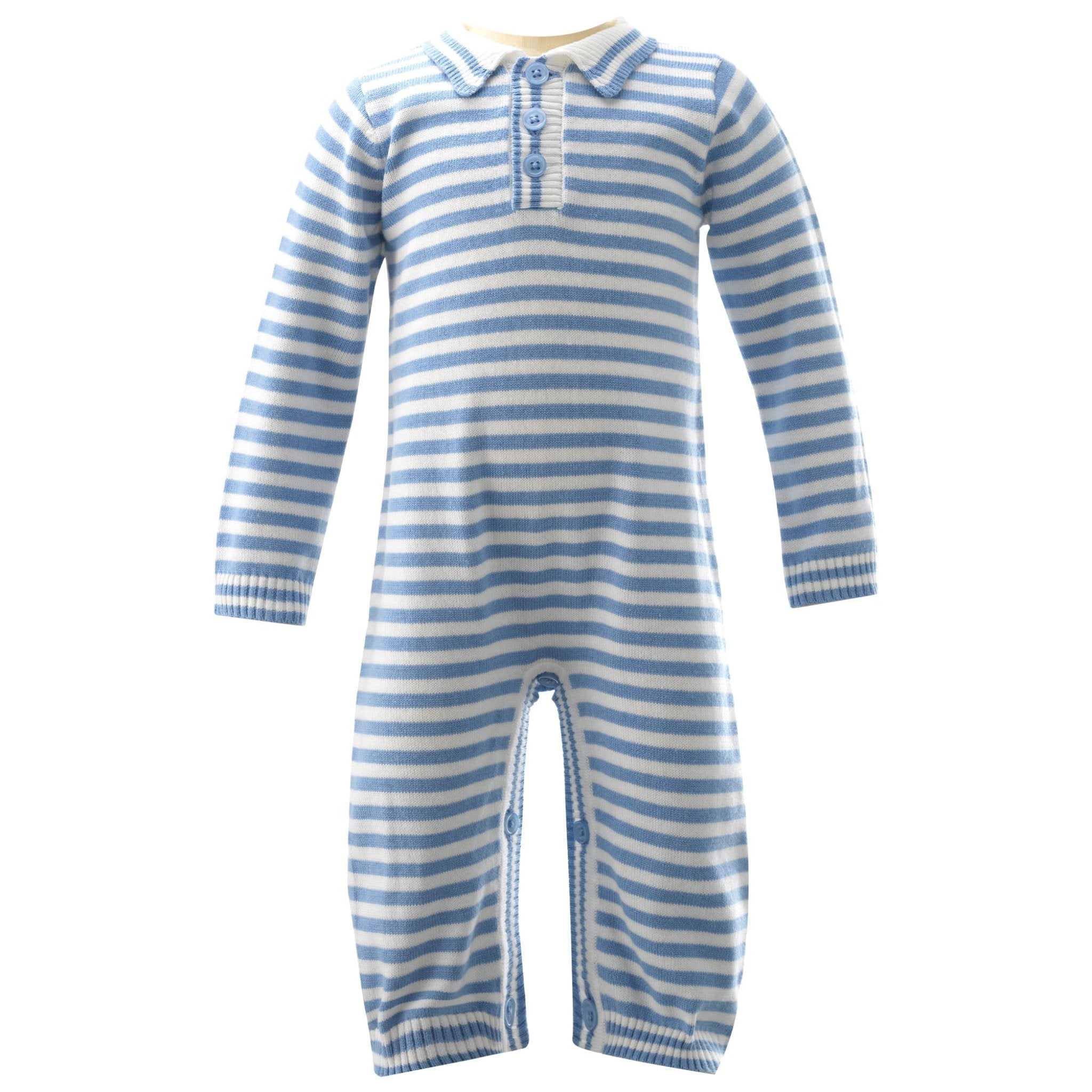 Blue Knit Playsuit Gift Set for Baby Girls | Soft & Comfortable Outfit | Perfect for Newborn Photoshoots, Birthday Gifts & Special Occasions