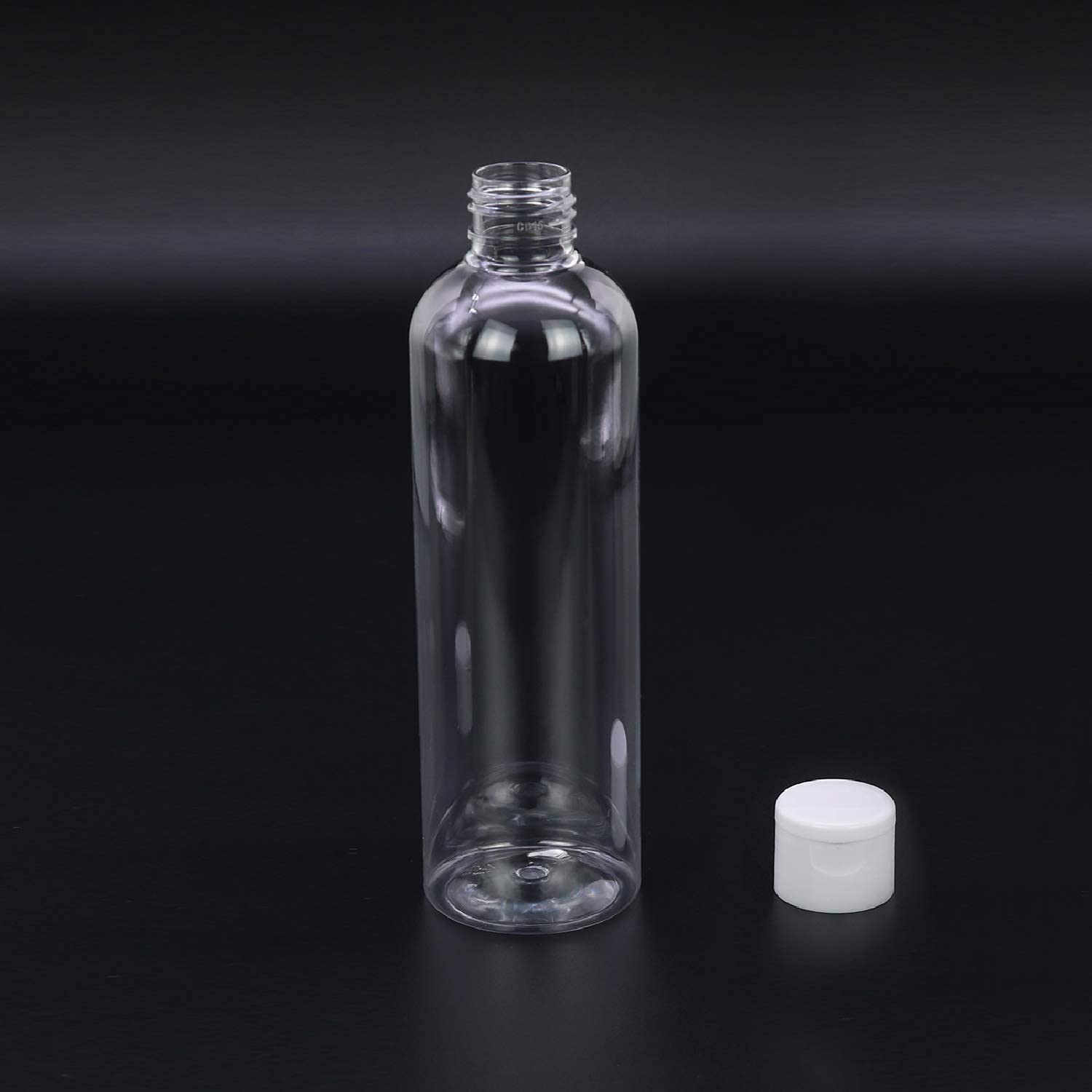 200ml Refillable Travel Size Plastic Bottles - Clear Empty Squeeze Bottles with Flip Top Cap for Toiletries, Shampoo, Lotion & Cosmetics | Leak Proof & Portable | Perfect for Travel, Gym & Home Use (Pack of 3)
