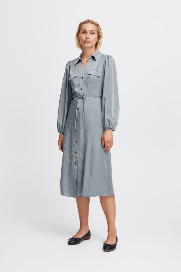 Elegant Donna Dress in Light Grey - Women's Casual & Party Wear for Summer & Special Occasions
