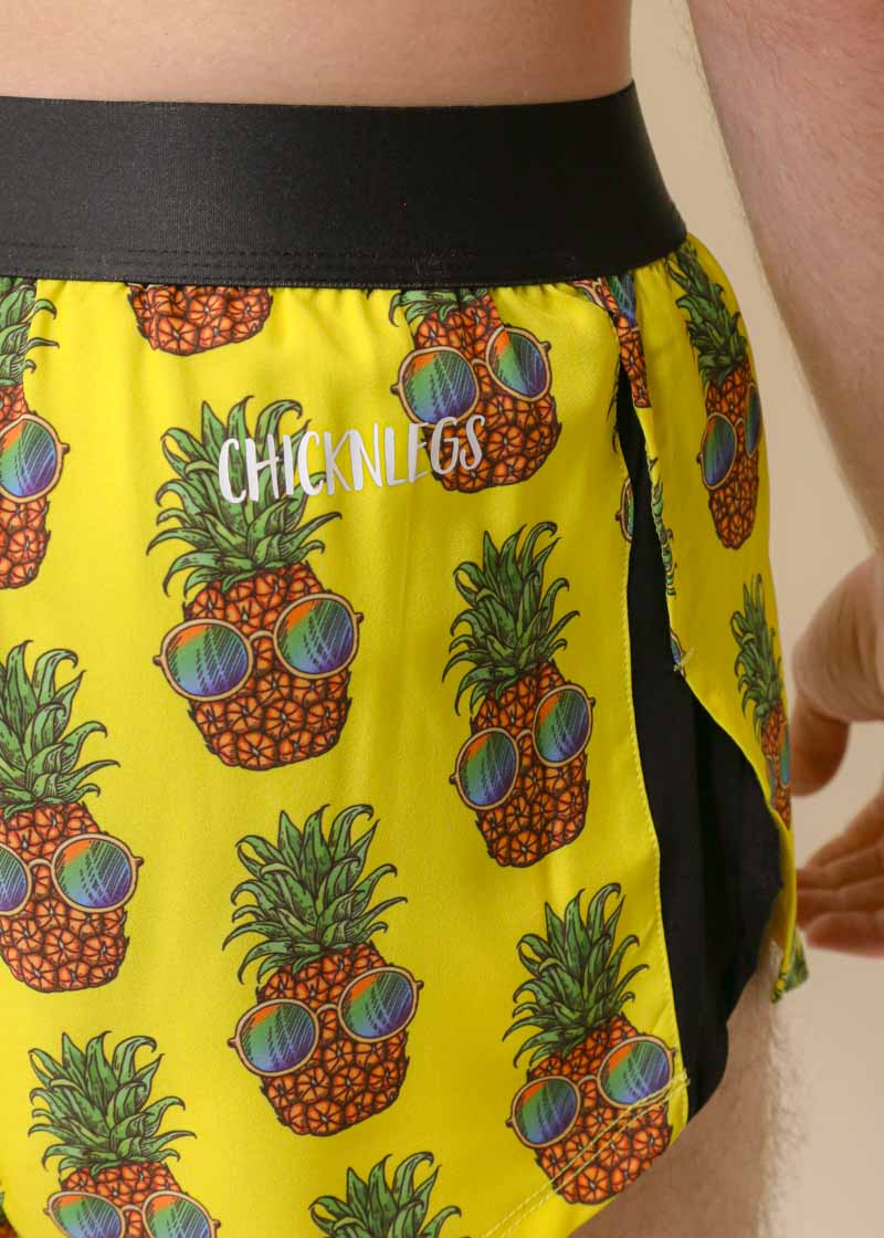 Men's Pineapple Express 2 Split Running Shorts - Lightweight Quick-Dry Athletic Shorts for Gym, Workout & Outdoor Activities