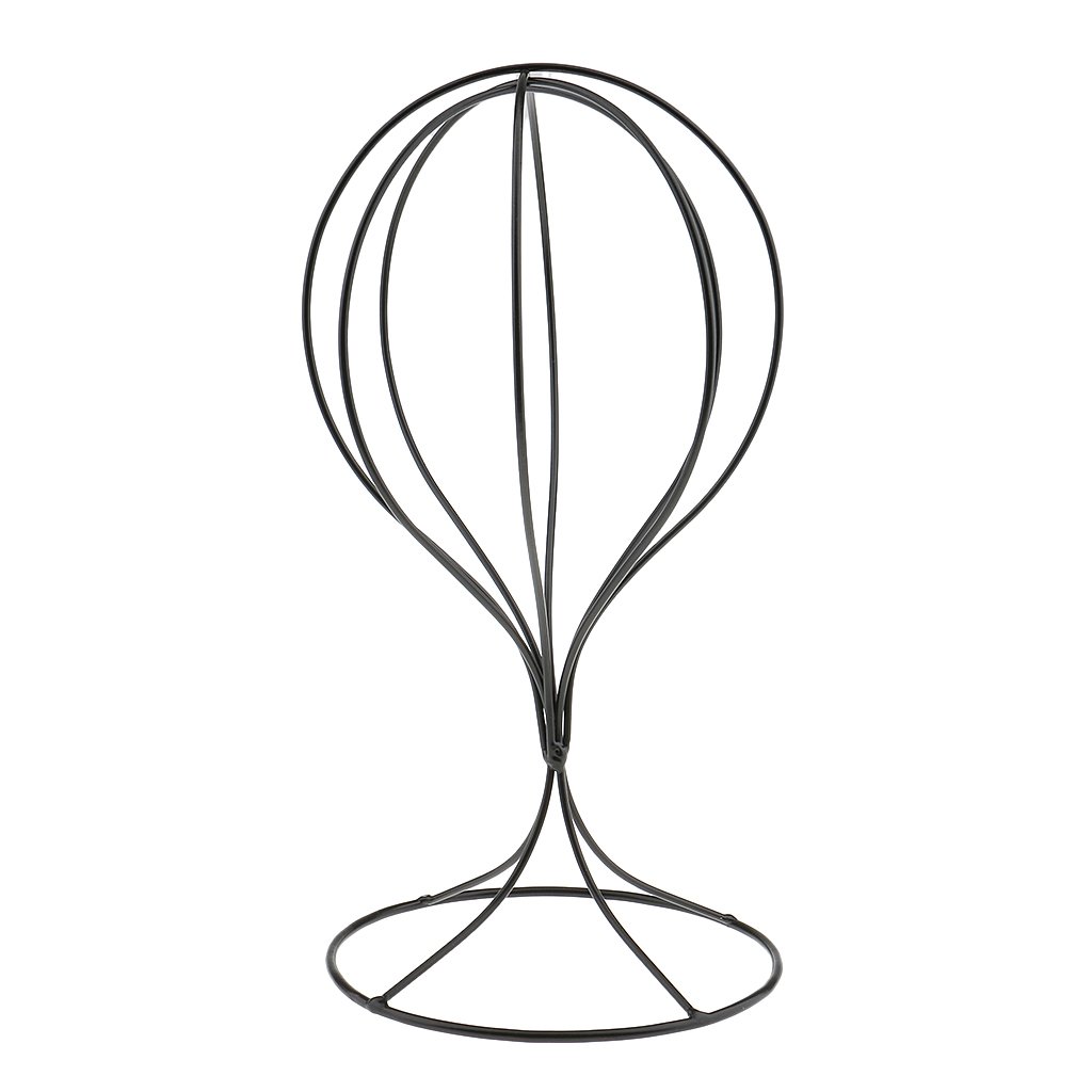 Durable Metal Wig & Hat Holder Stand for Salon & Home Storage - Black Display Organizer for Men & Women | Perfect for Wig Styling, Hat Storage & Salon Organization