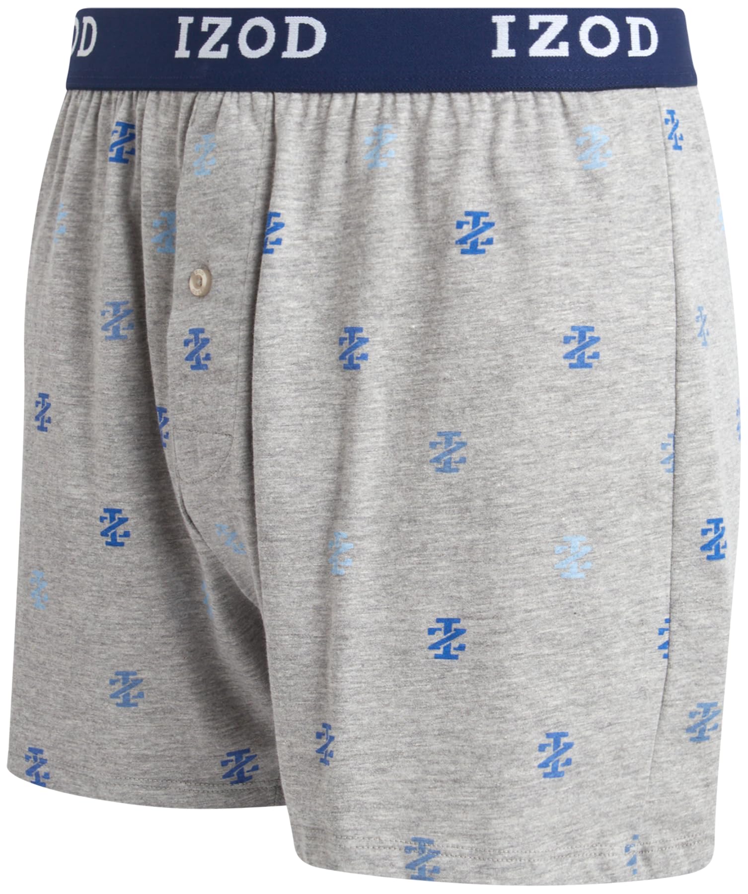 IZOD Men's Boxer Shorts 4-Pack - Soft Breathable Classic Knit Underwear with Functional Fly - Comfortable Everyday Wear for Work, Gym & Lounge (Sizes M-2XL)