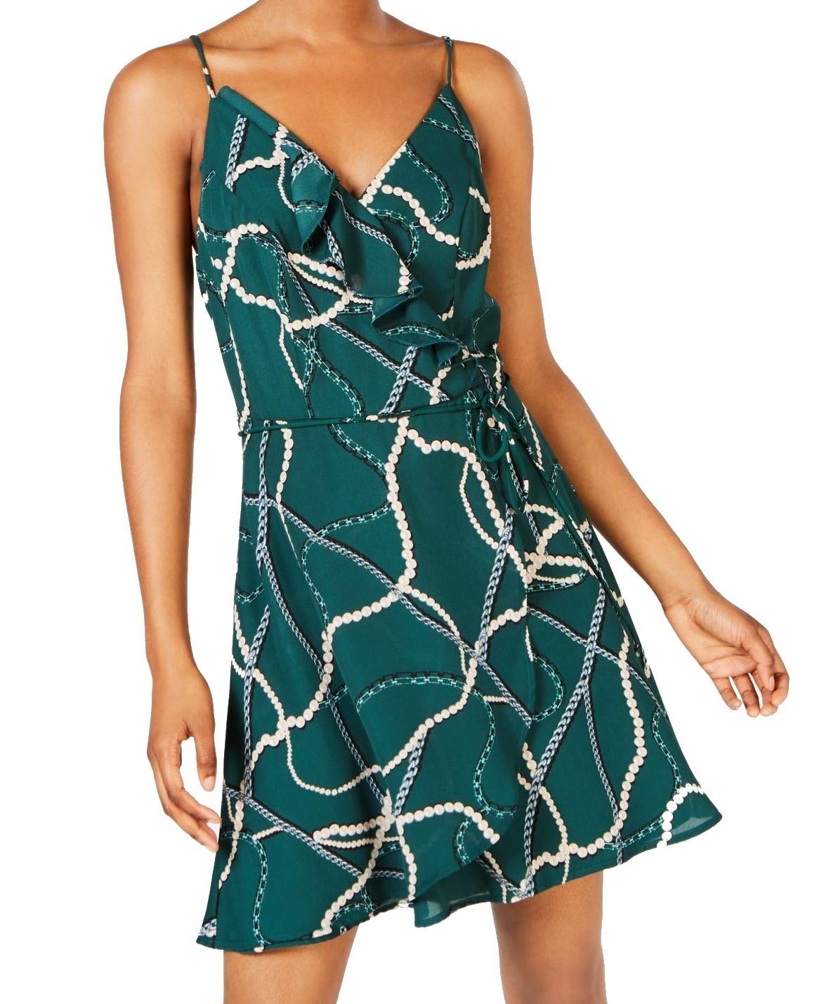 Junior's Status Faux Wrap Dress - Trendy Flattering Wrap Style for Teens & Young Adults | Perfect for Parties, Dates & Special Occasions