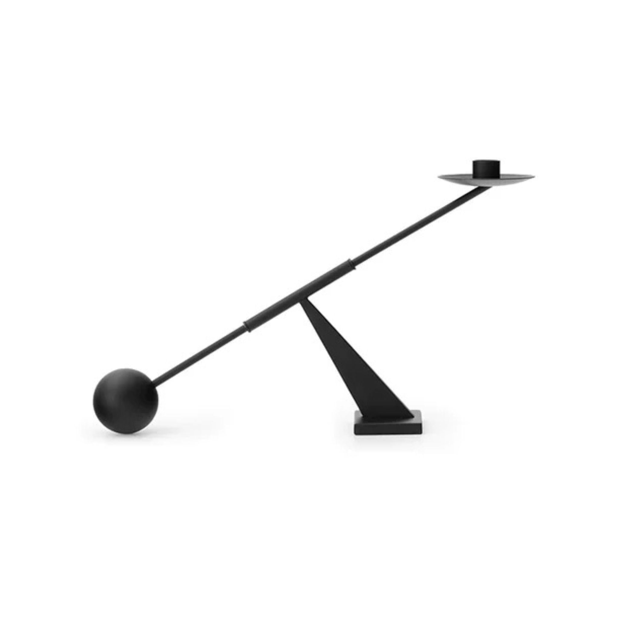 AUDO CPH Black Modern Interconnect Candle Holder - 16.7 Inch Wide Contemporary Home Decor for Dining Table, Fireplace & Wedding Centerpieces