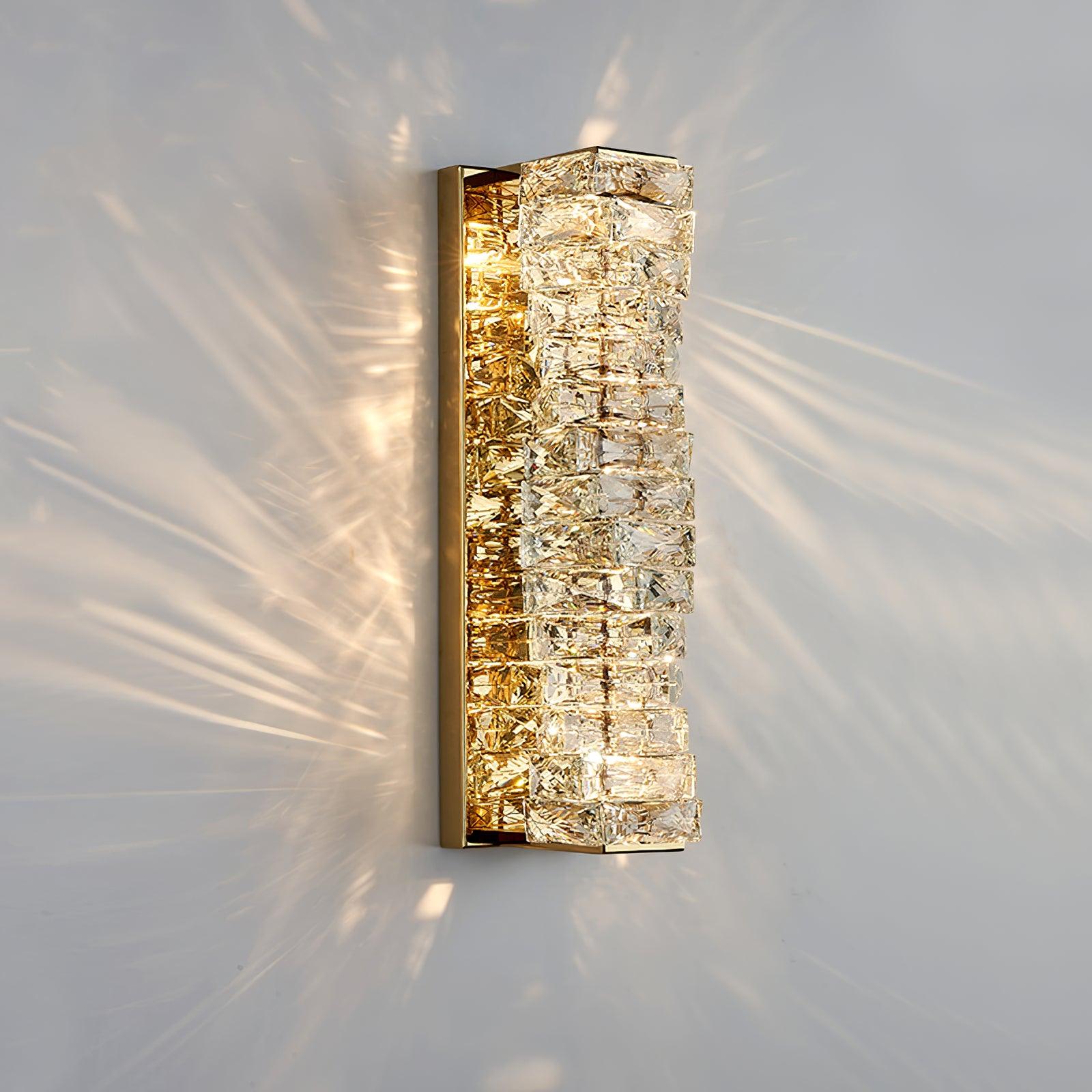 Laminated Crystal Wall Light - Elegant LED Sconce for Bedroom, Living Room & Hallway - Modern Home Decor Lighting Fixture
