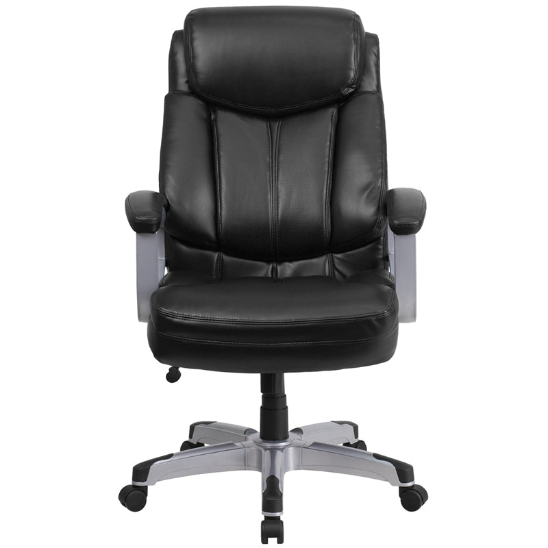 FLASH HERCULES Series Big & Tall 500 lb. Capacity Black Fabric Executive Swivel Ergonomic Office Chair with Adjustable Arms - Perfect for Home Office, Gaming, and Heavy-Duty Workspaces