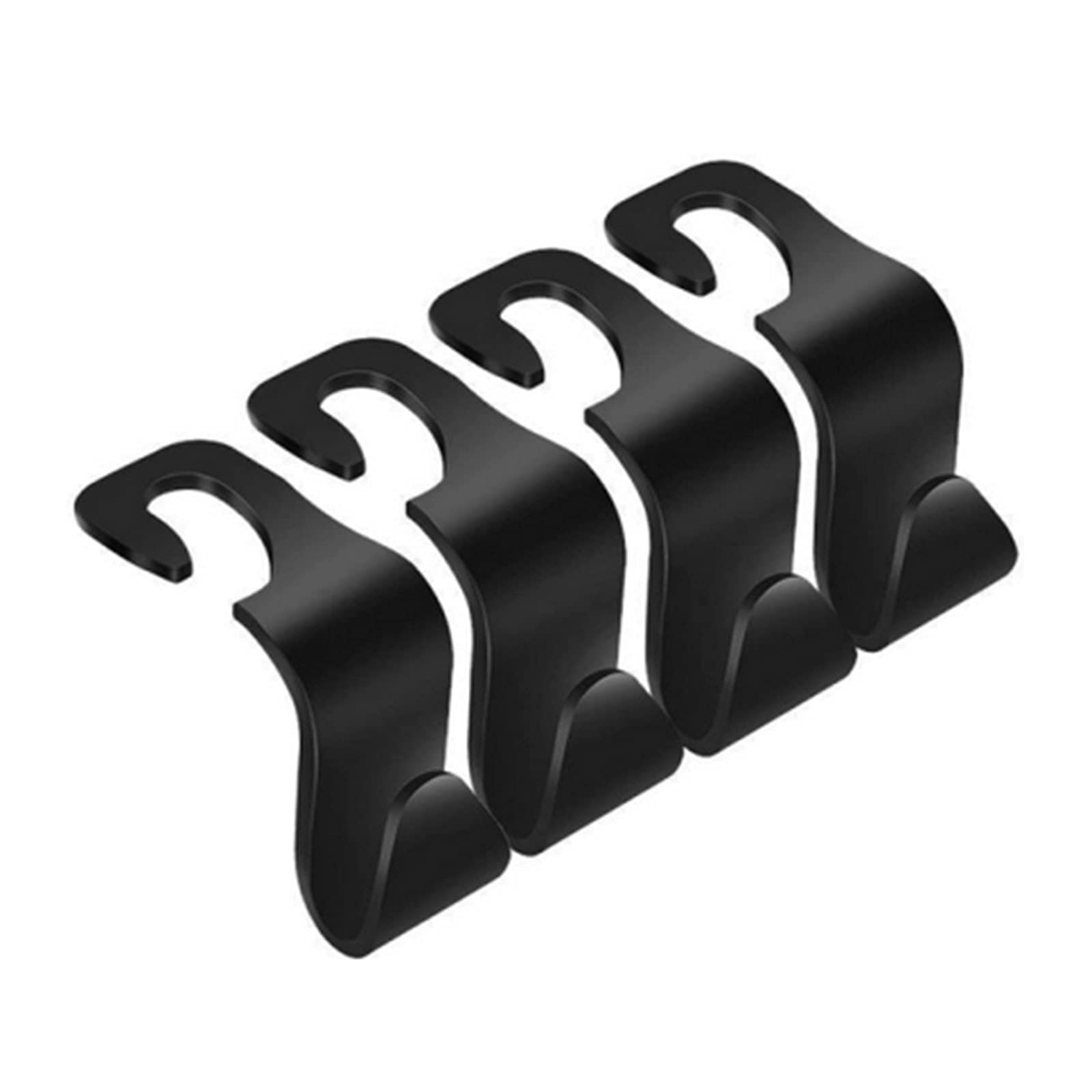 XITUWA 4-Pack Car Purse Holder Hooks - Durable PP Plastic Seat Back Clips for Handbags, Totes & Organizers - Perfect for Travel, Commuting & Car Storage (Black)