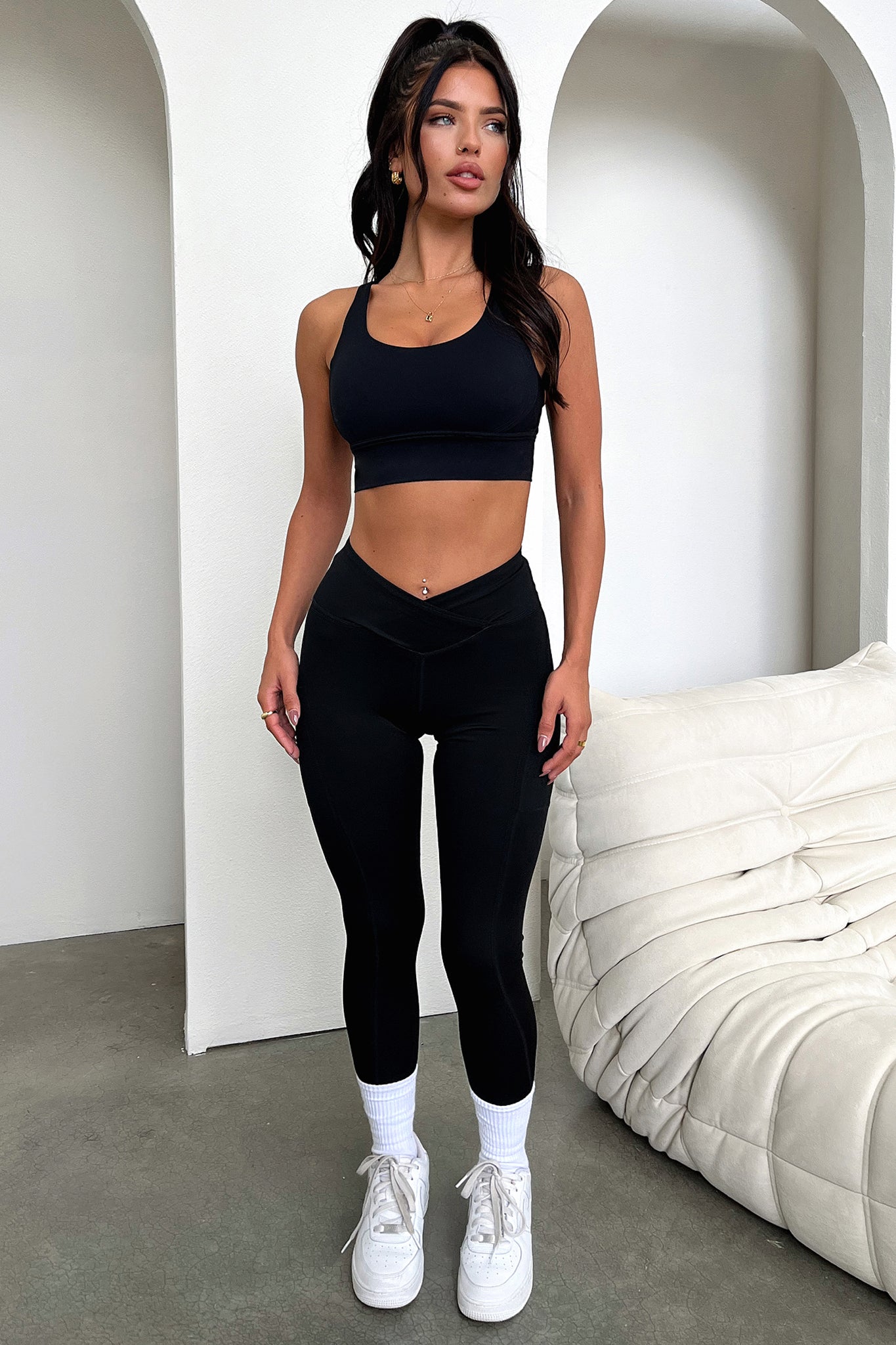 Faye Tights for Women - High Waist Black Leggings | Yoga, Workout & Everyday Wear